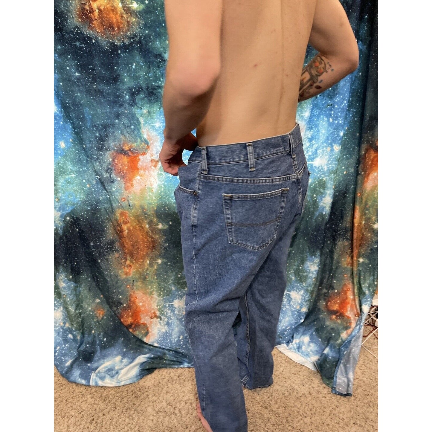 Men's Urban Pipeline Regular Fit Blue Jeans 38 x 30