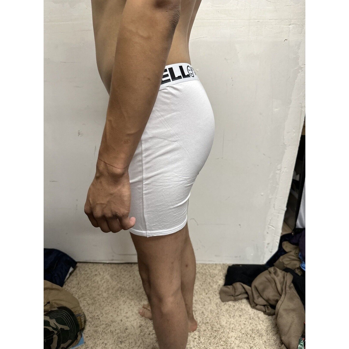 Men’s White Medium Hello Thinking Love For Life Boxer Briefs