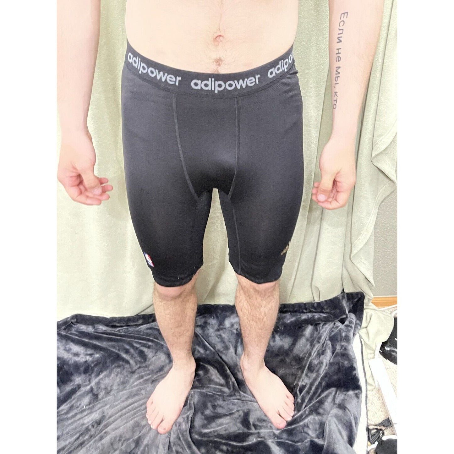 Adipower Adidas Men’s Black Compression Shorts Adidas Size XLT NBA