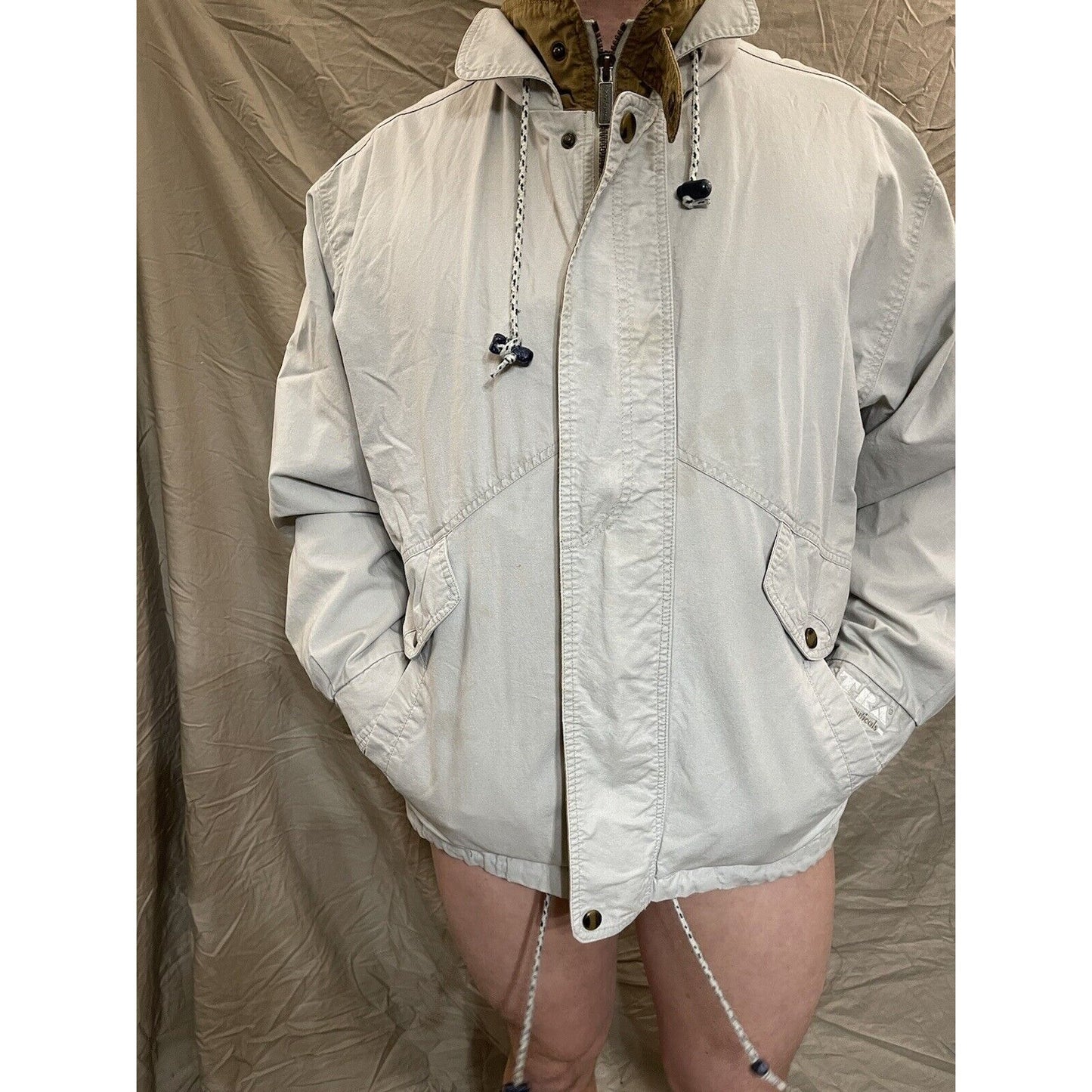 Men's Swingster Large light gray full zip jacket