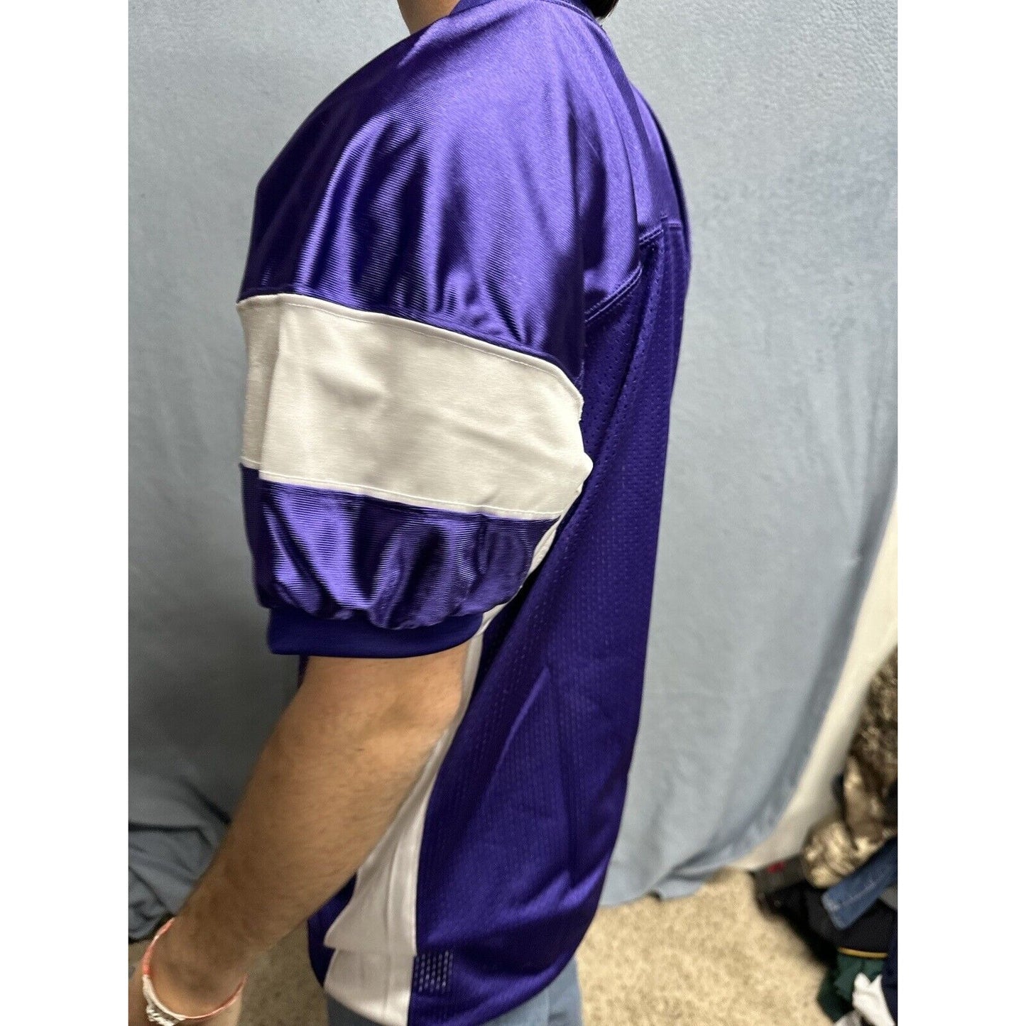 Men’s Purple And White Champro Medium Football Jersey