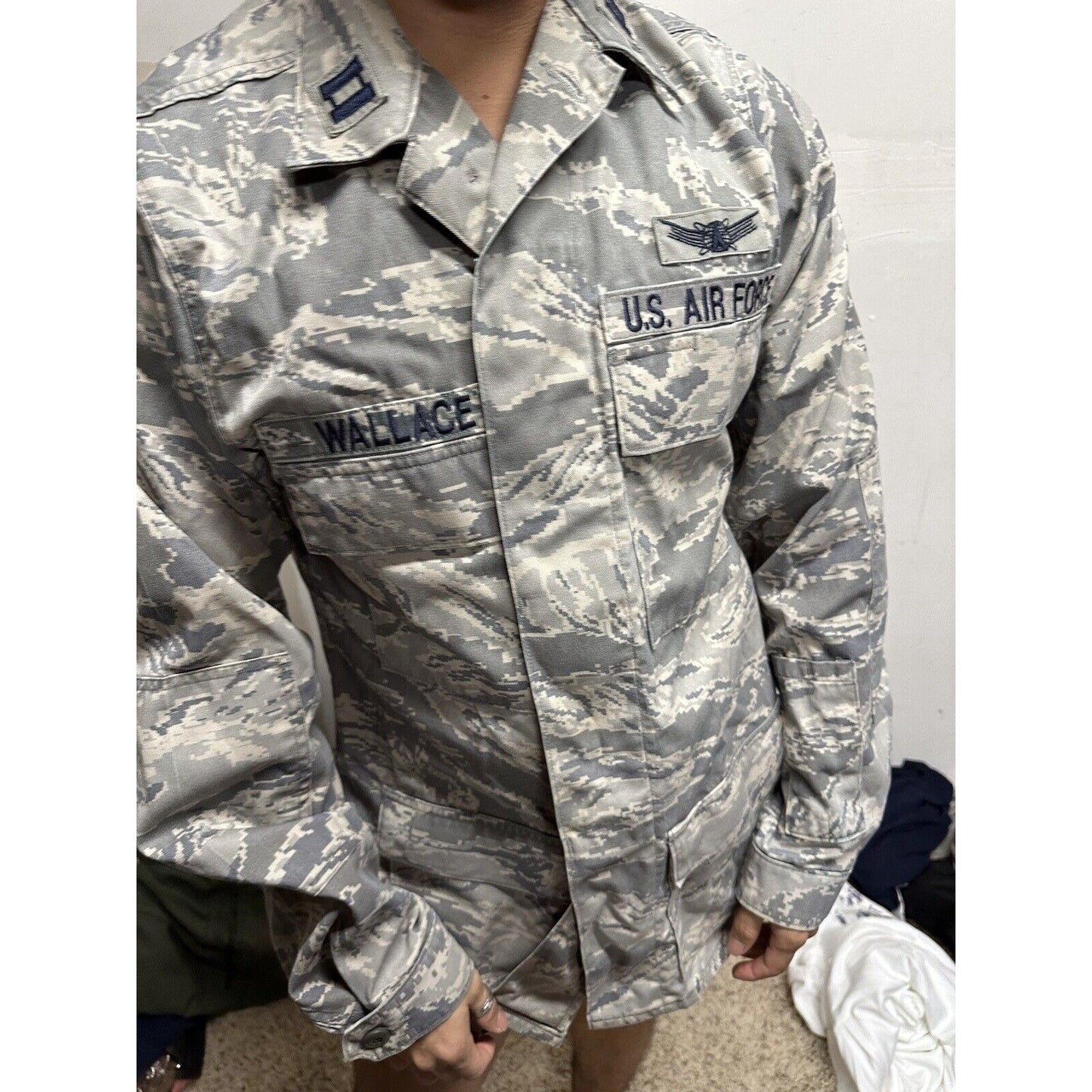 Men’s Abu Airman Battle Uniform Coat Civil Air Patrol Top 38XL Capt Patches