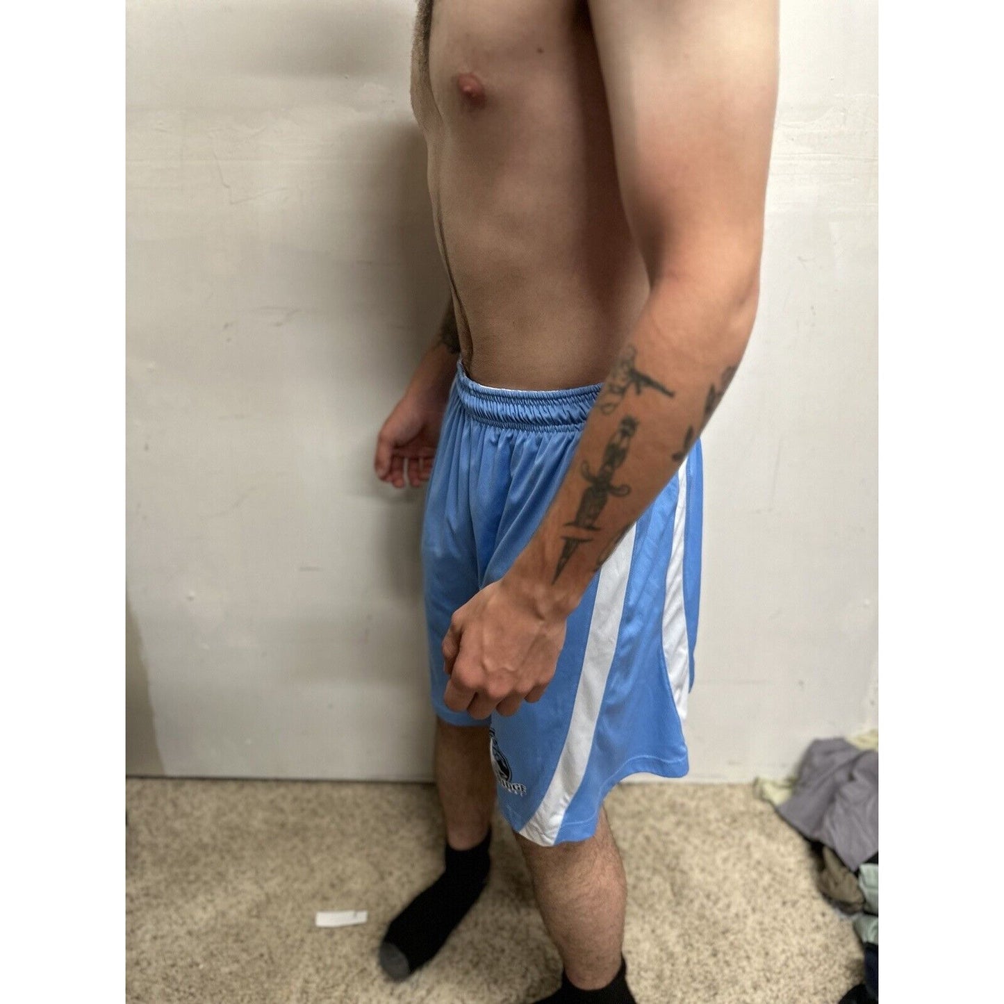 Men’s Light Blue Basketball Shorts Vista Ridge High School Large