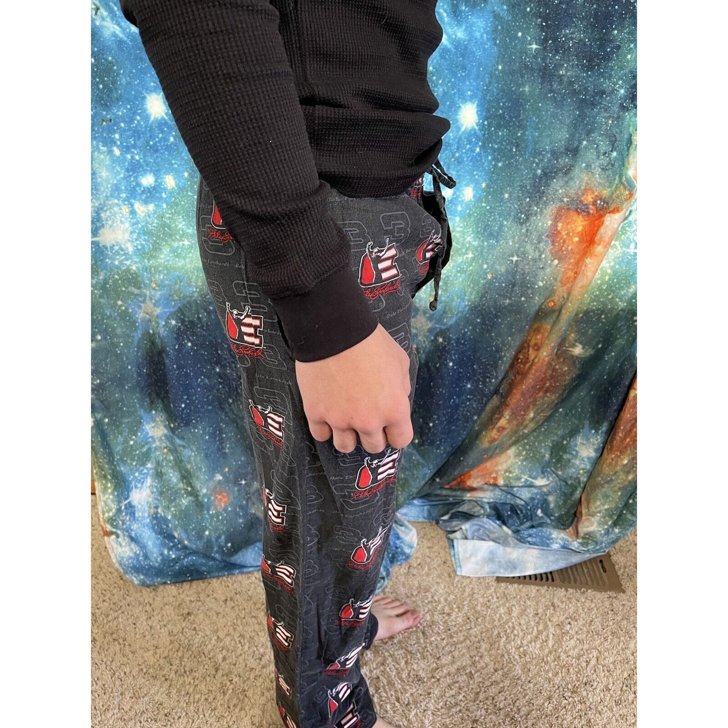 Men’s Winner’s Circle Small Sleepwear Lounge Pants Black Dale Earnhardt