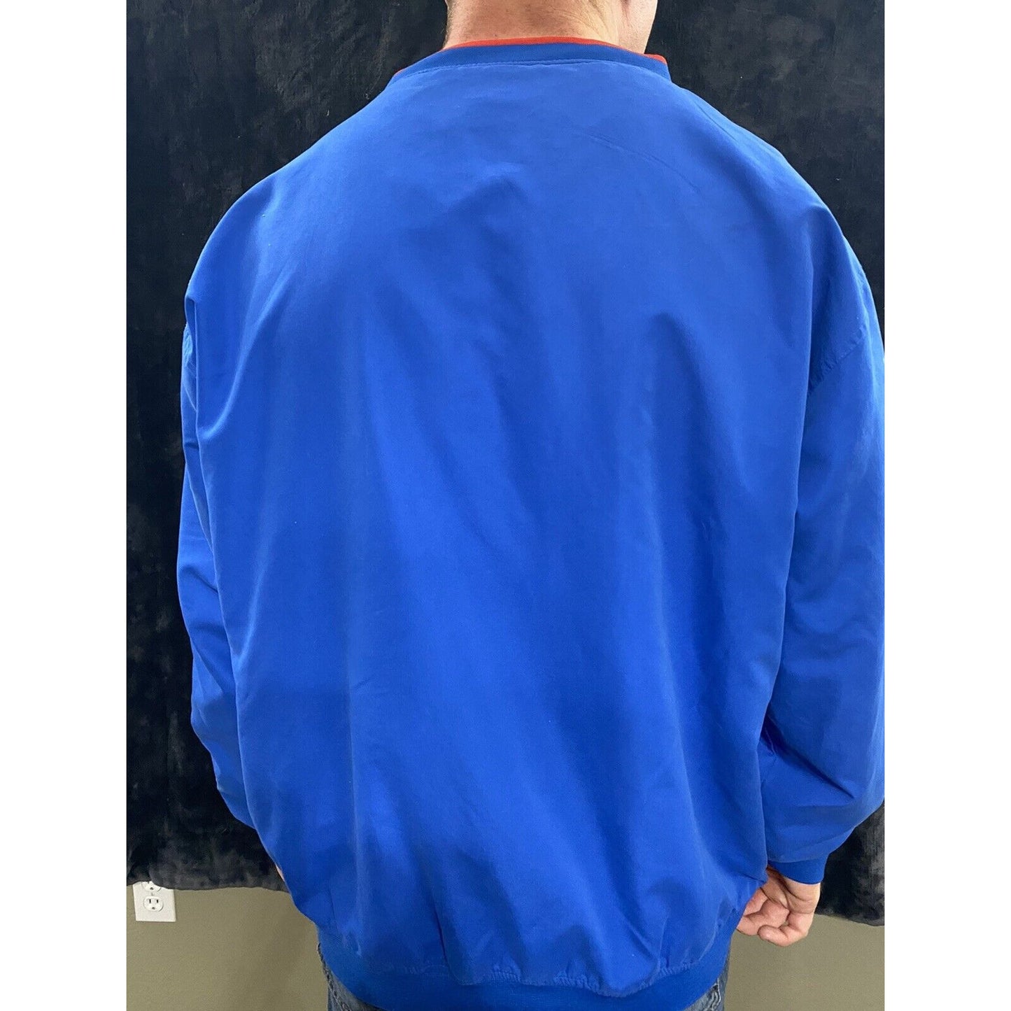 KU KANSAS UNIVERSITY NCAA College Sports Blue Pullover Jacket Men’s Large