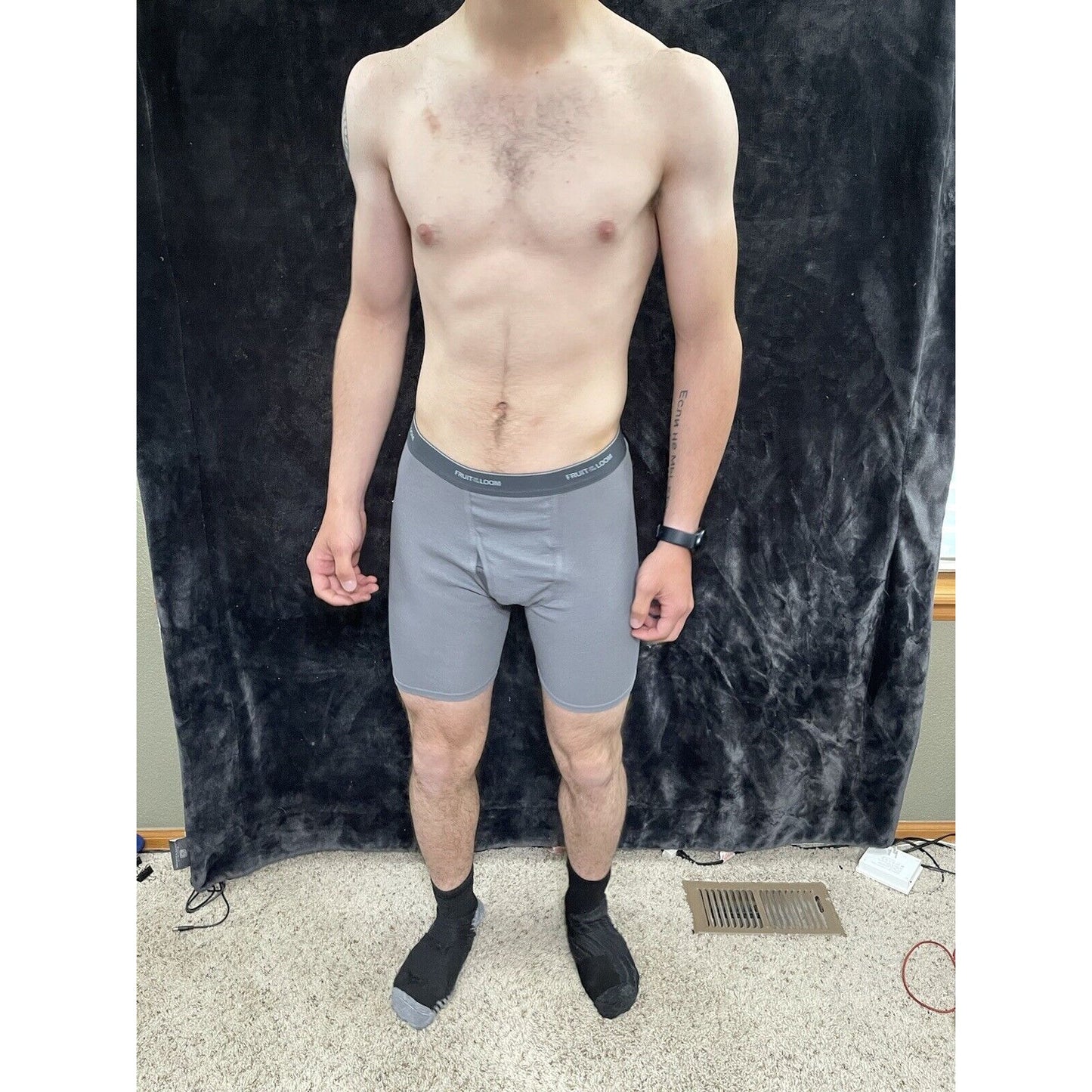 Fruit of the Loom Men's Boxer Briefs -gray- Size Medium