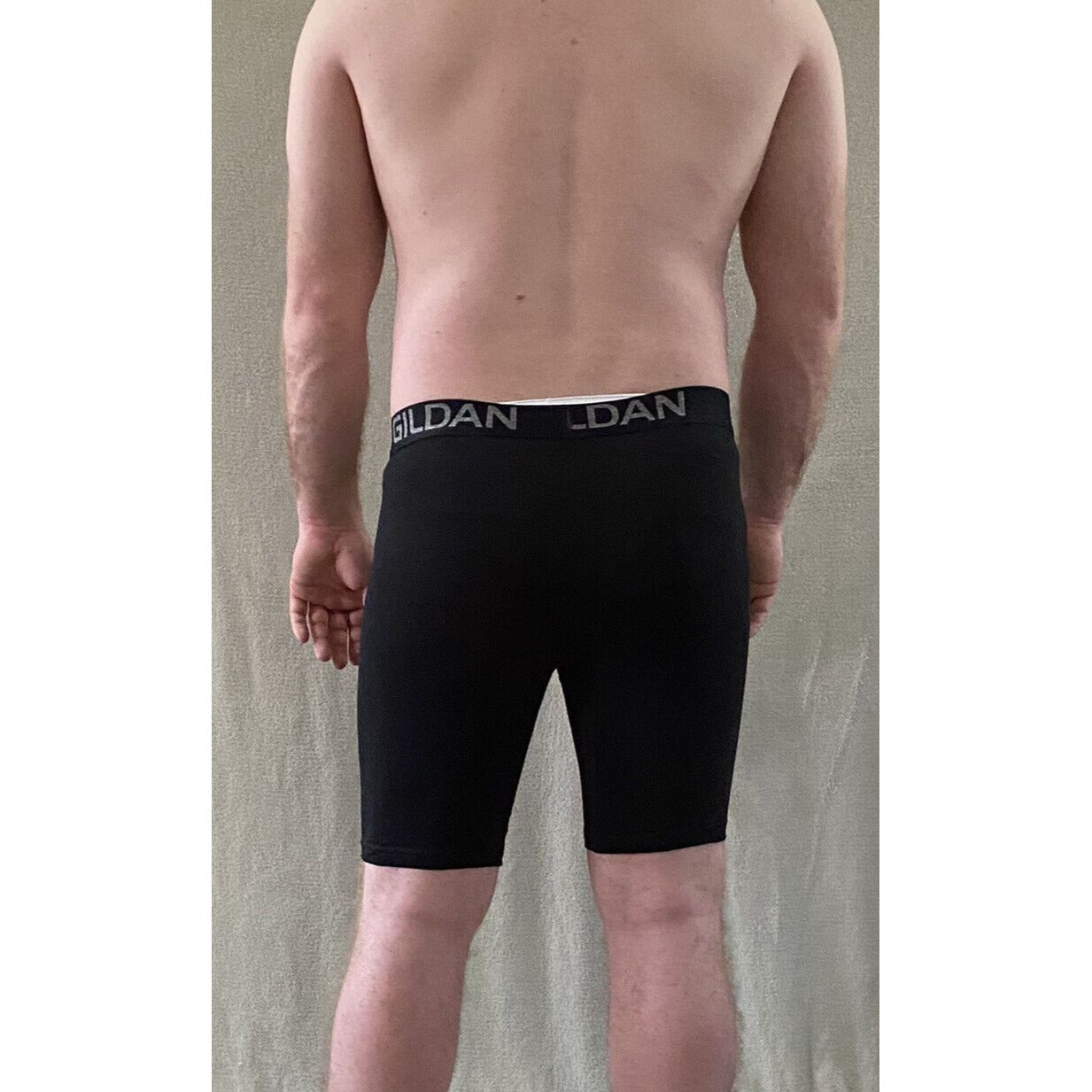 Gildan Men’s Medium (32-34) Black Cotton-spandex Boxer Briefs Underwear