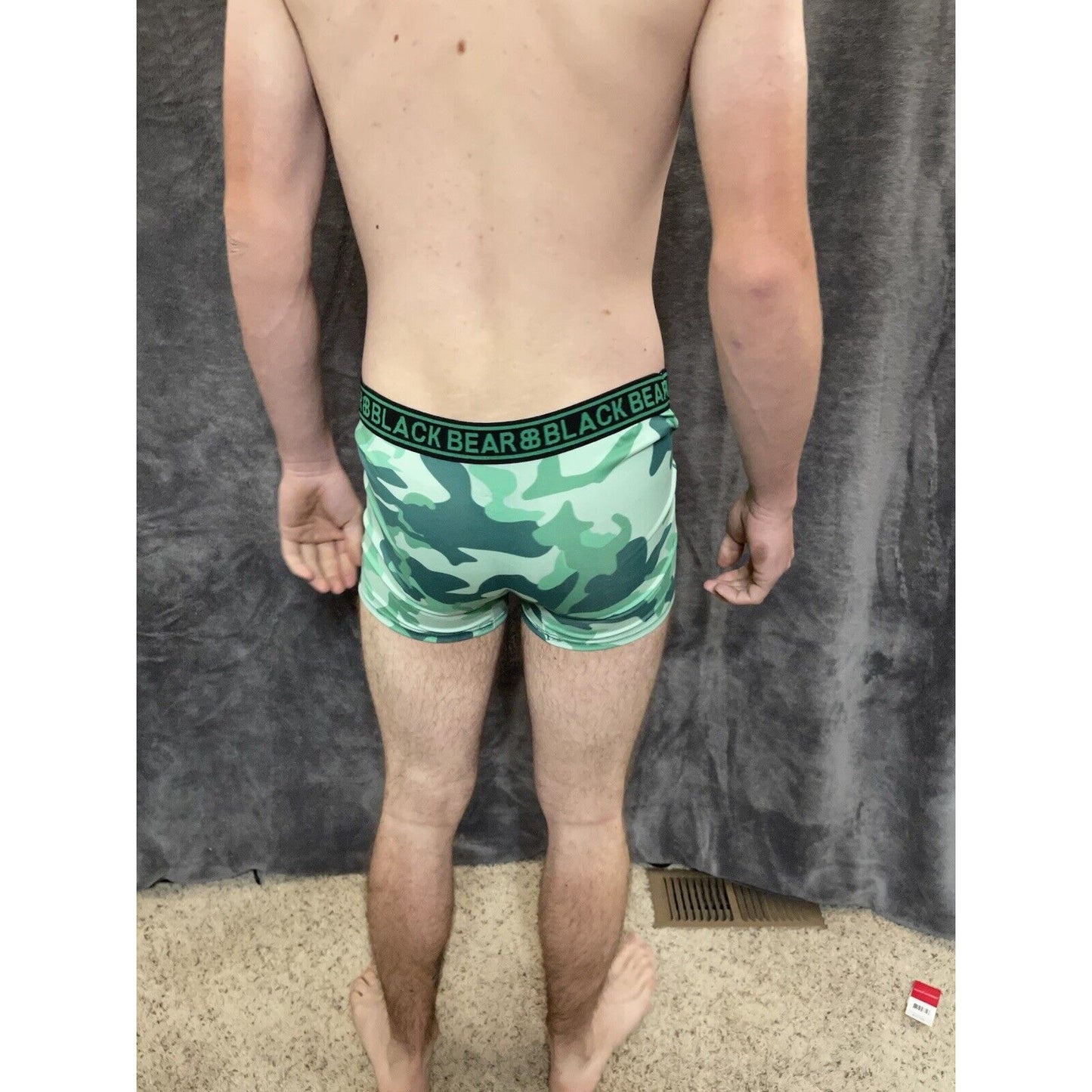 men's medium athletic trunk style black bear boxer brief Green Camo