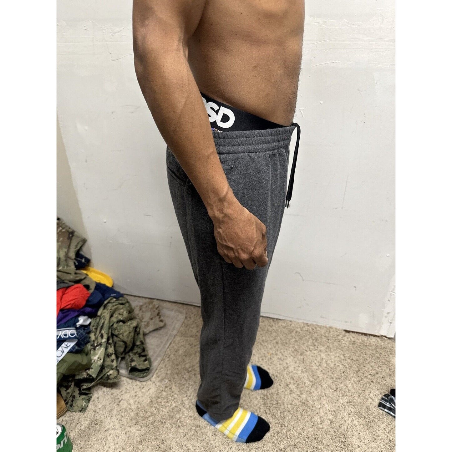 Men’s Gray Medium H&M Regular Fit Sweat Pants with Pockets