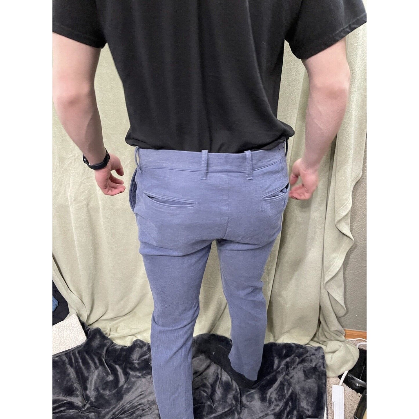 J. Crew Men’s Bluish Gray Cotton Dress Pants The Driggs 33 X 30