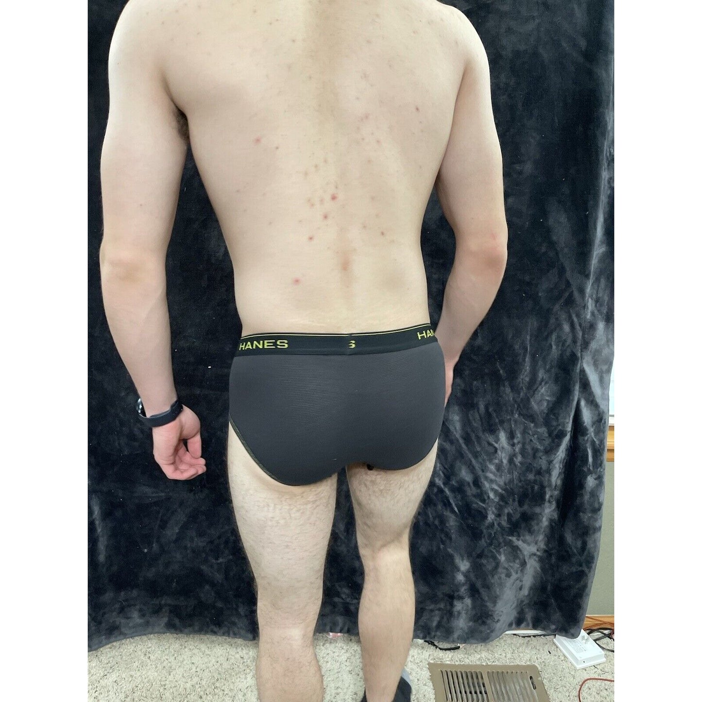 Men’s Comfort Cool Black Hanes Small Briefs