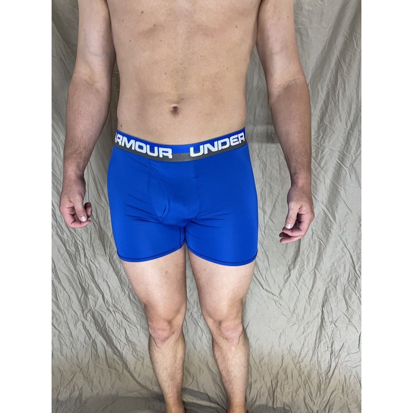 boys youth xl under armour boxerjock Blue with Gray and Blue band