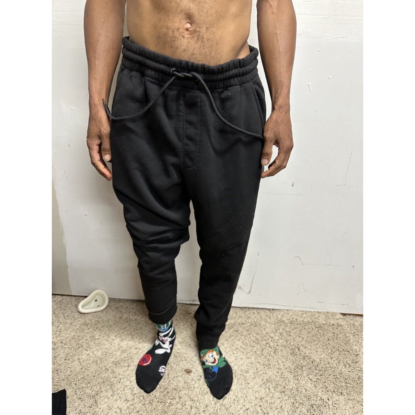 Men’s RBX Black Large With Camo Sweat Pants With Pockets