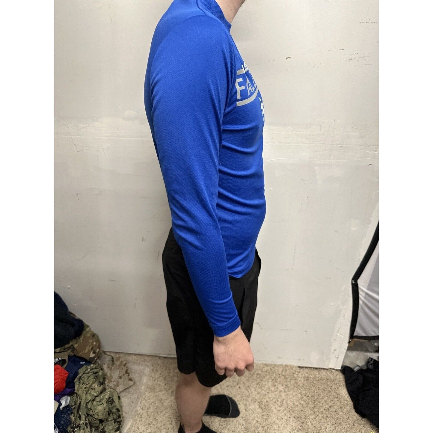 Men’s Blue USAFA Small Falcons Long Sleeve Air Force Pullover Shirt