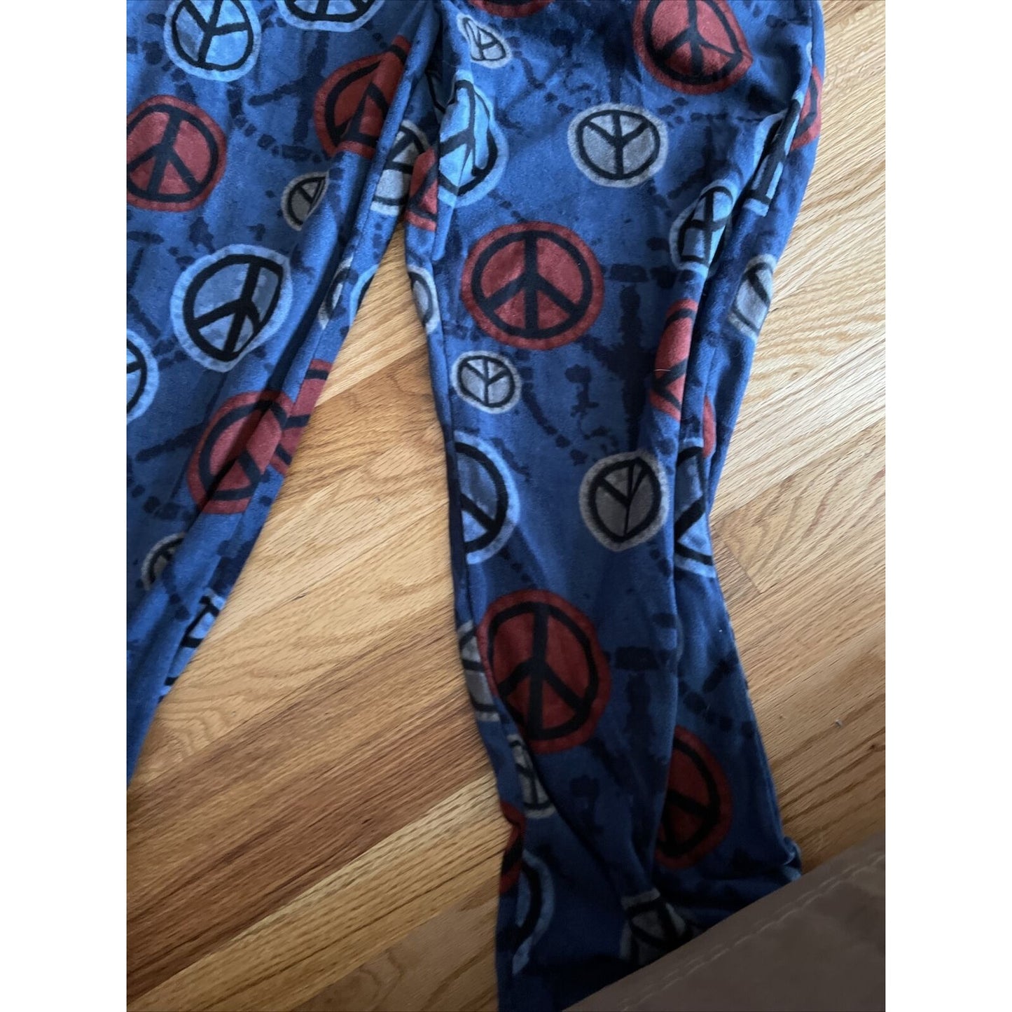 Croft and Borrow Men's Peace Symbol flannel lounge pants pajamas XL