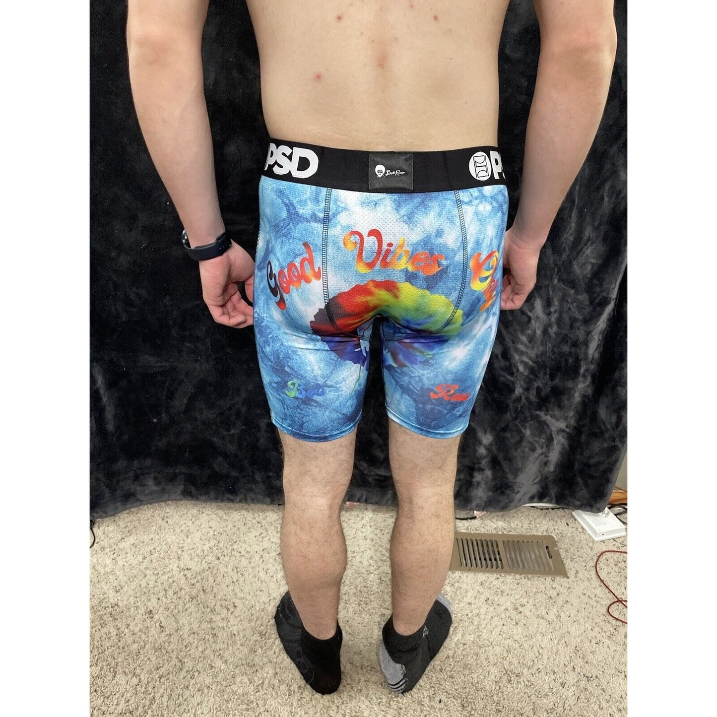Men’s PSD Medium Good Vibes Only Boxer Briefs Multicolor Bob Ross
