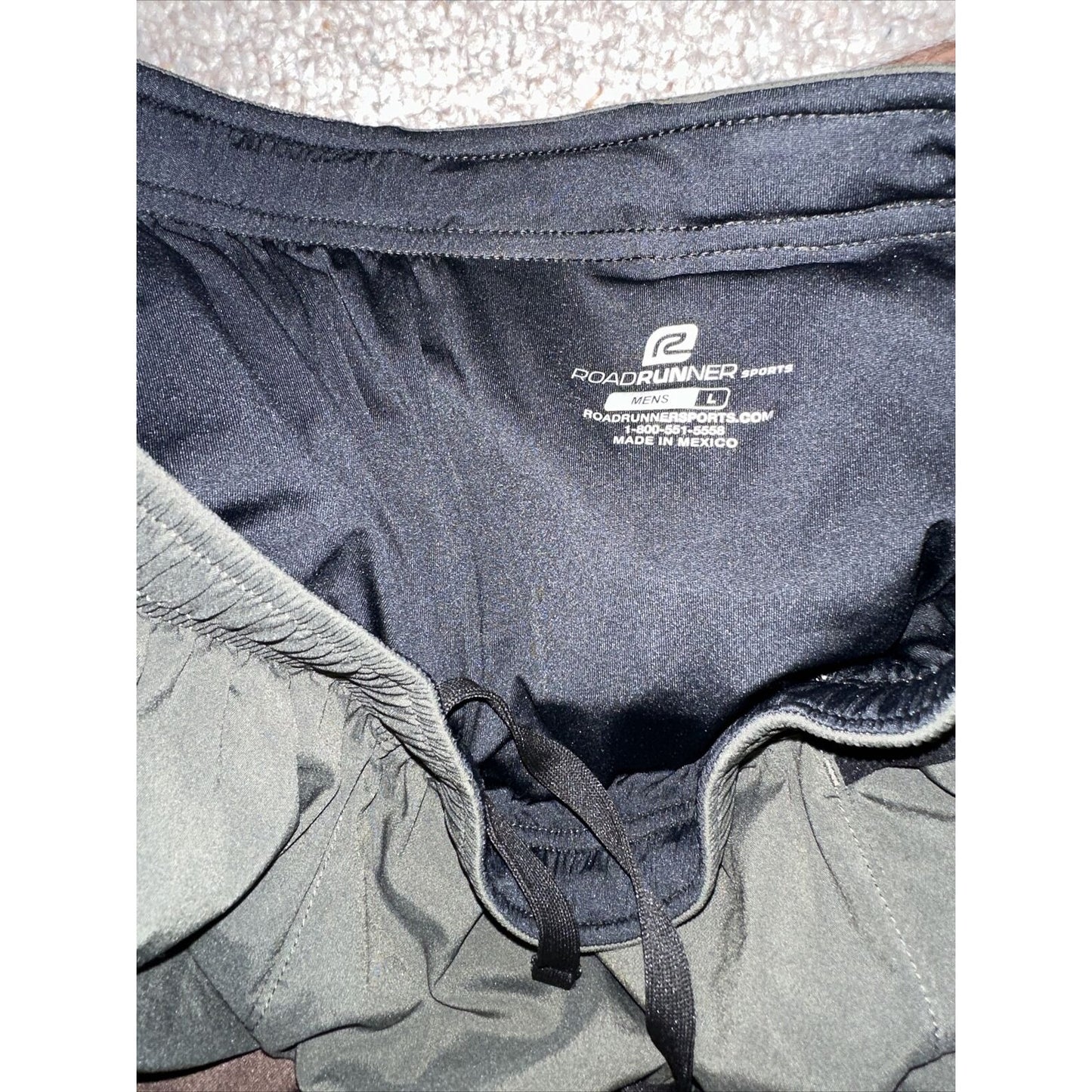 Men’s Large Road Runner Sports Grayish Olive Green Athletic Shorts