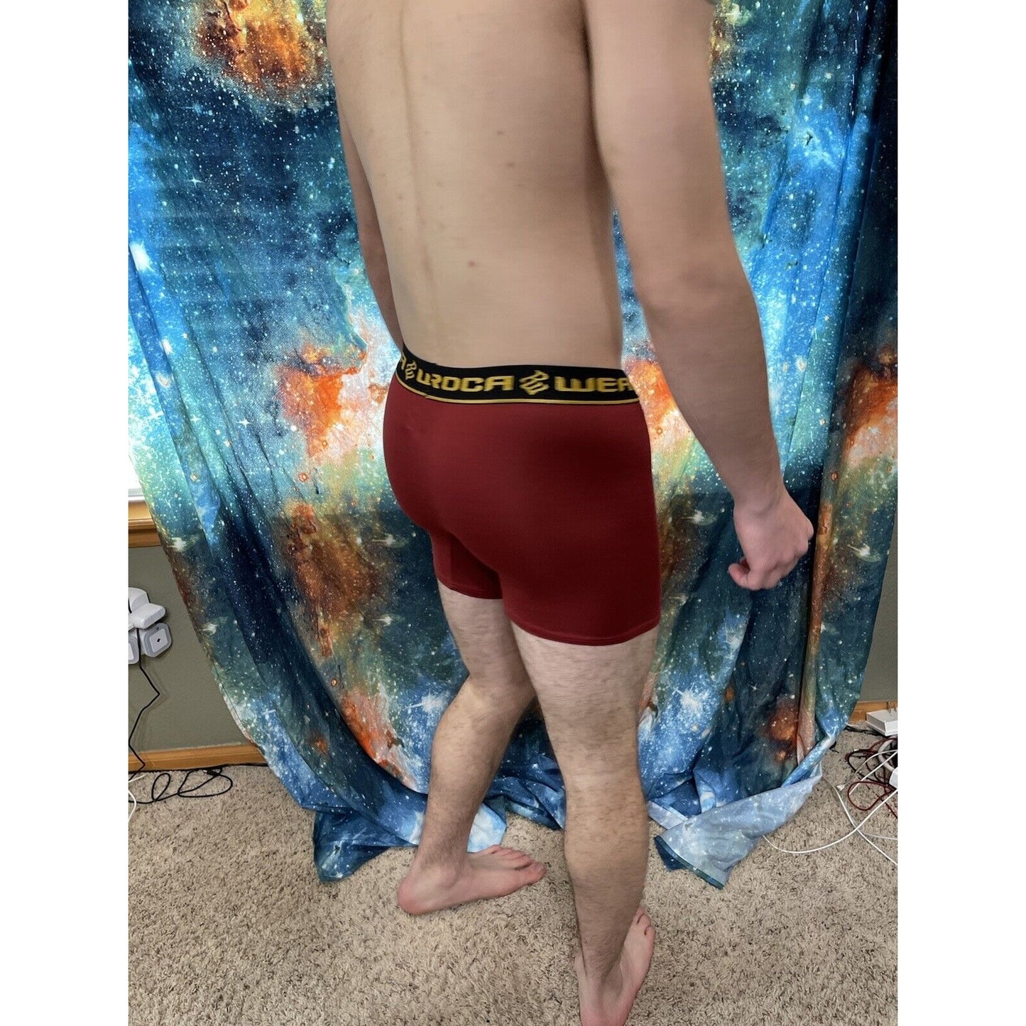 men's maroon rocawear small compression shorts New And Unworn