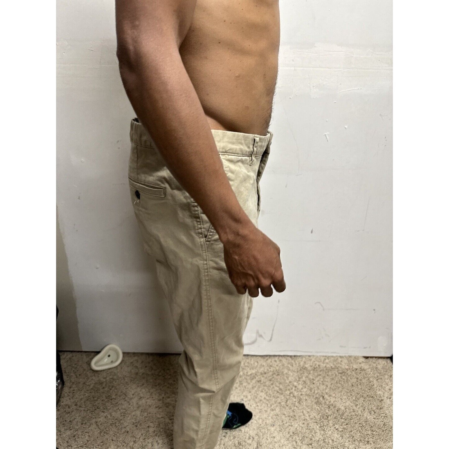 Men’s Khaki 34 H&M Skinny Fit Stretch Pants