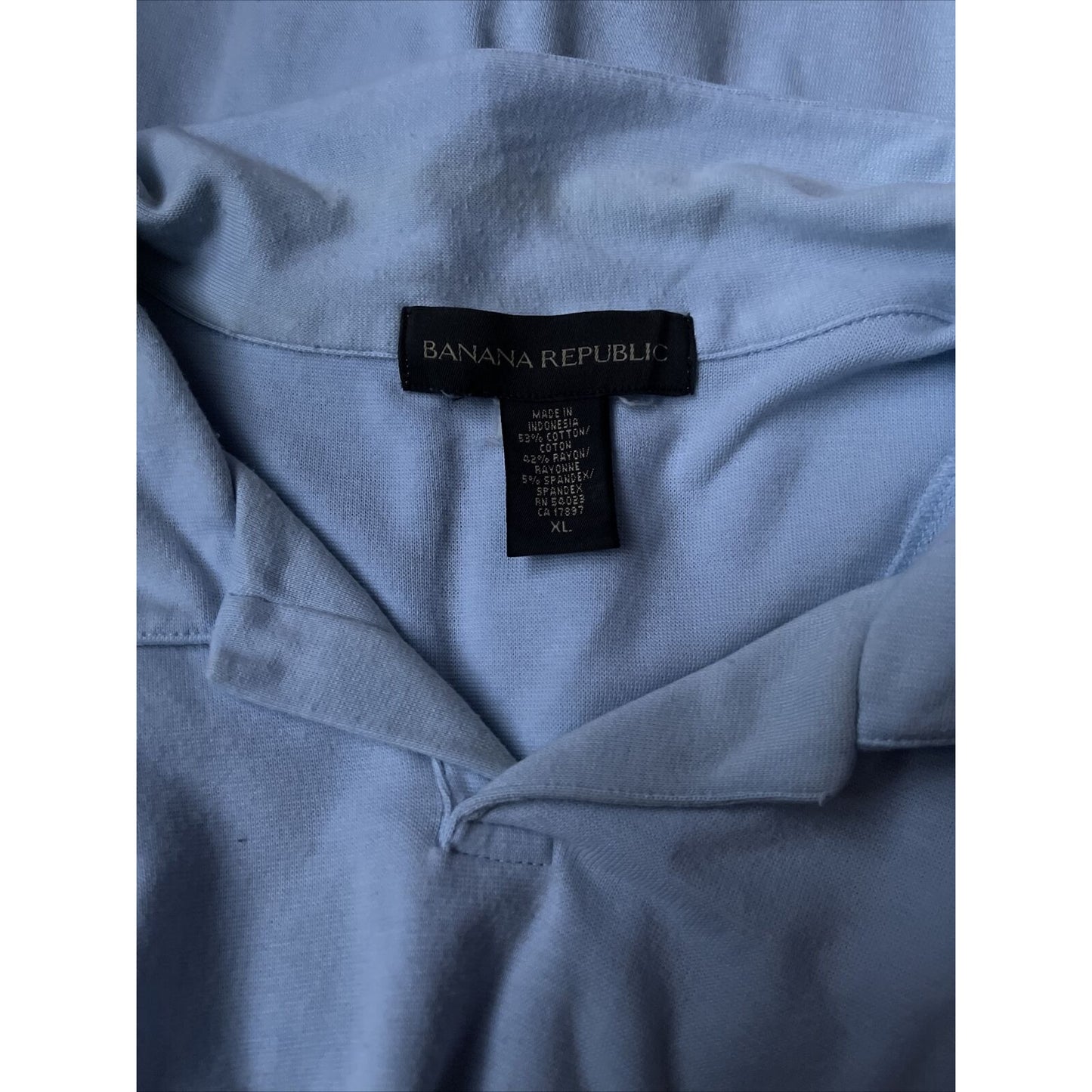 Men’s Banana Republic Light Blue Polo Shirt XL