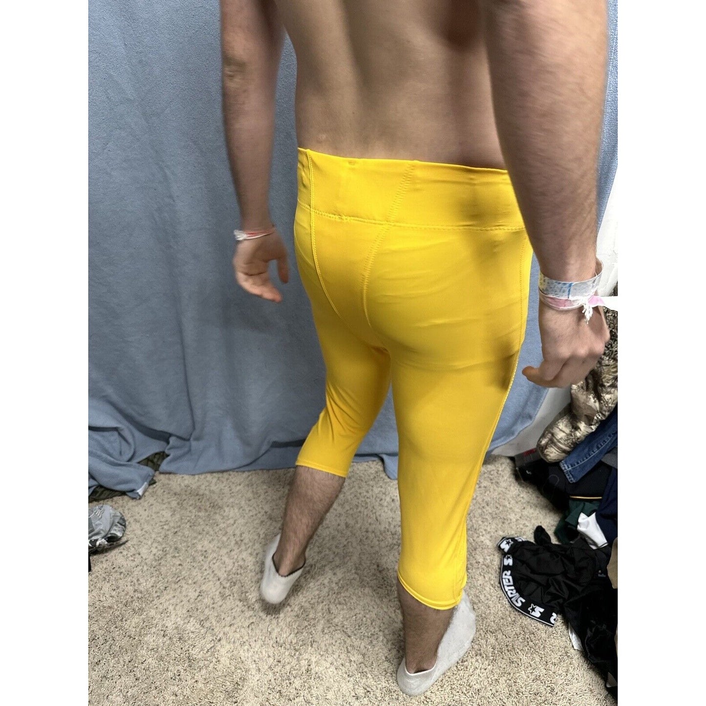 Men’s Rawlings Football Pants Yellow Medium Nylon Spandex
