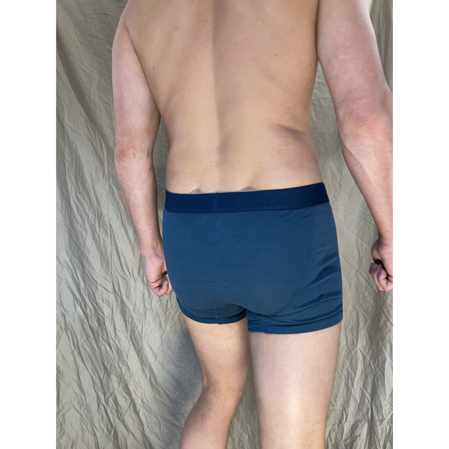 men's blue lucky brand blue medium boxer briefs cotton modal blend