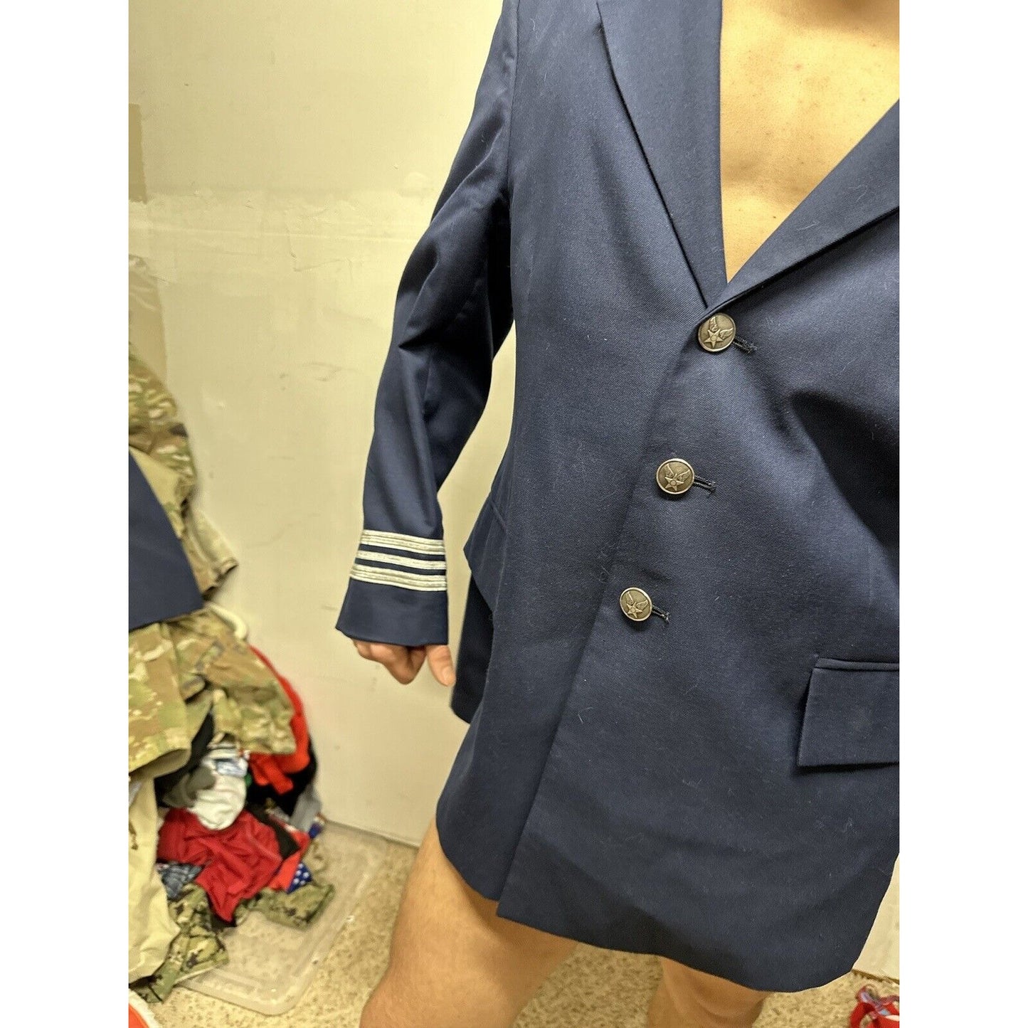 Men’s Patriot Poly Wool American Craftsman 44 Regular Military Uniform Coat