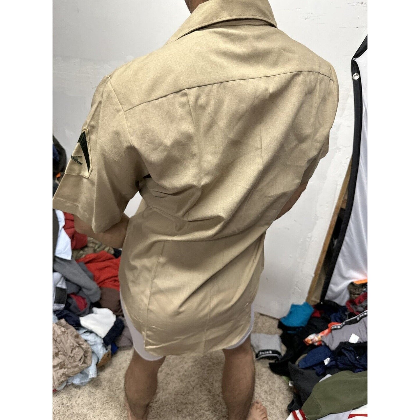 Men’s USMC Marines Khaki Dress Shirt 15 1/2 Short Sleeve