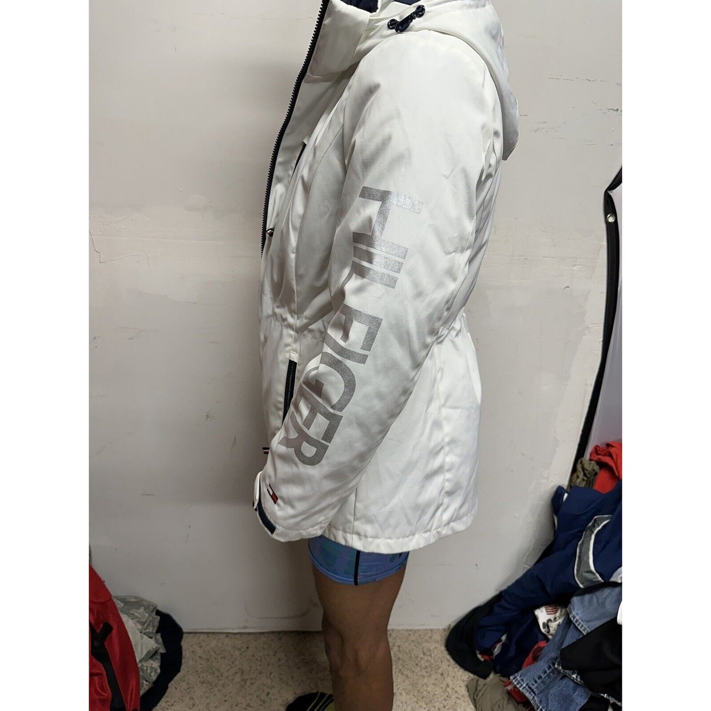 Tommy Hilfiger 3-in-1 All Weather Systems Anorak Jacket L White Navy Women Large