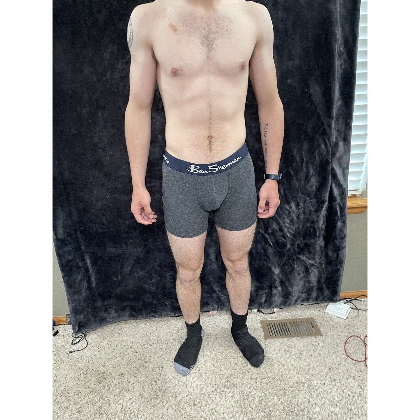 Men’s Ben Sherman Gray Boxer Briefs Large