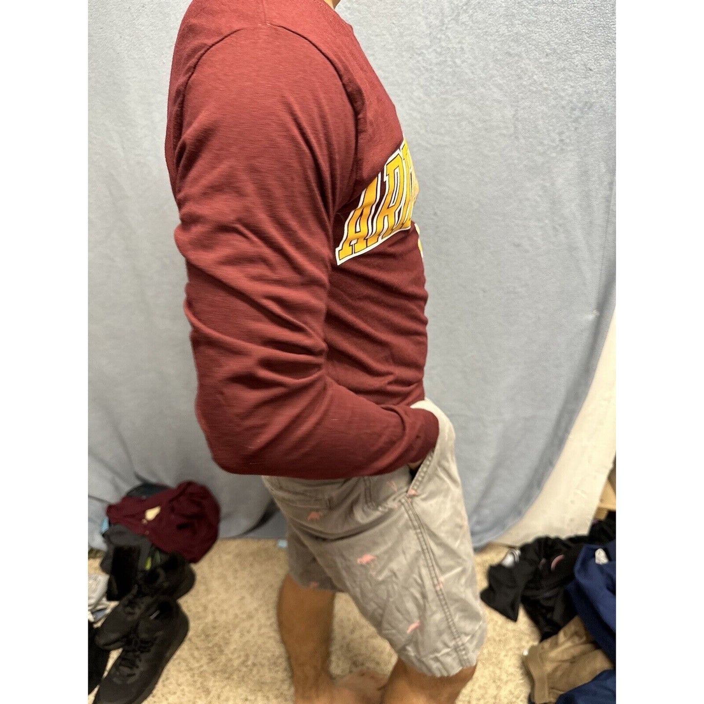 Men’s Maroon Champion Small Arizona Sun Devils Long Sleeve Shirt