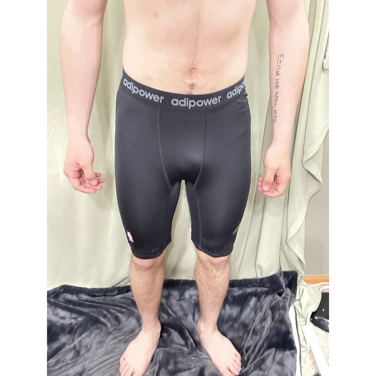 Adipower Adidas Men’s Black Compression Shorts Adidas Size XLT NBA