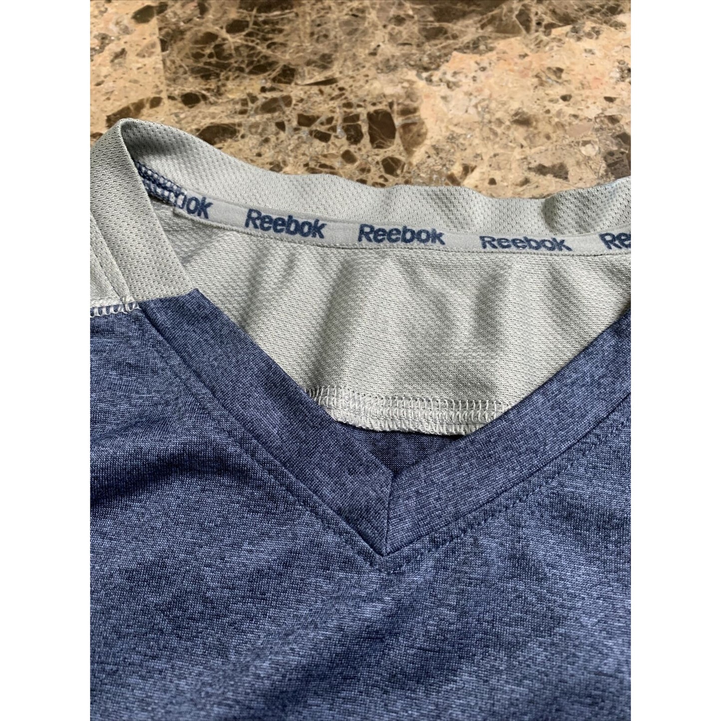 Reeebok Mens Active Short Sleeve T Shirt Size M Gray And Blue