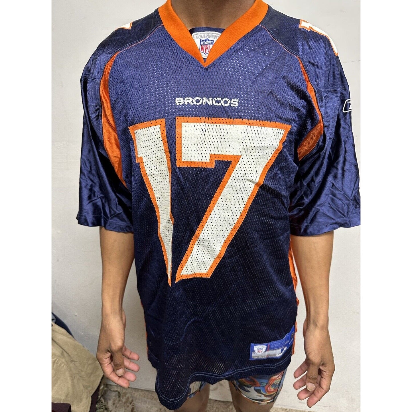 Men’s NFL Equipment Large Reebok Denver Broncos Football Jersey 17 Watts