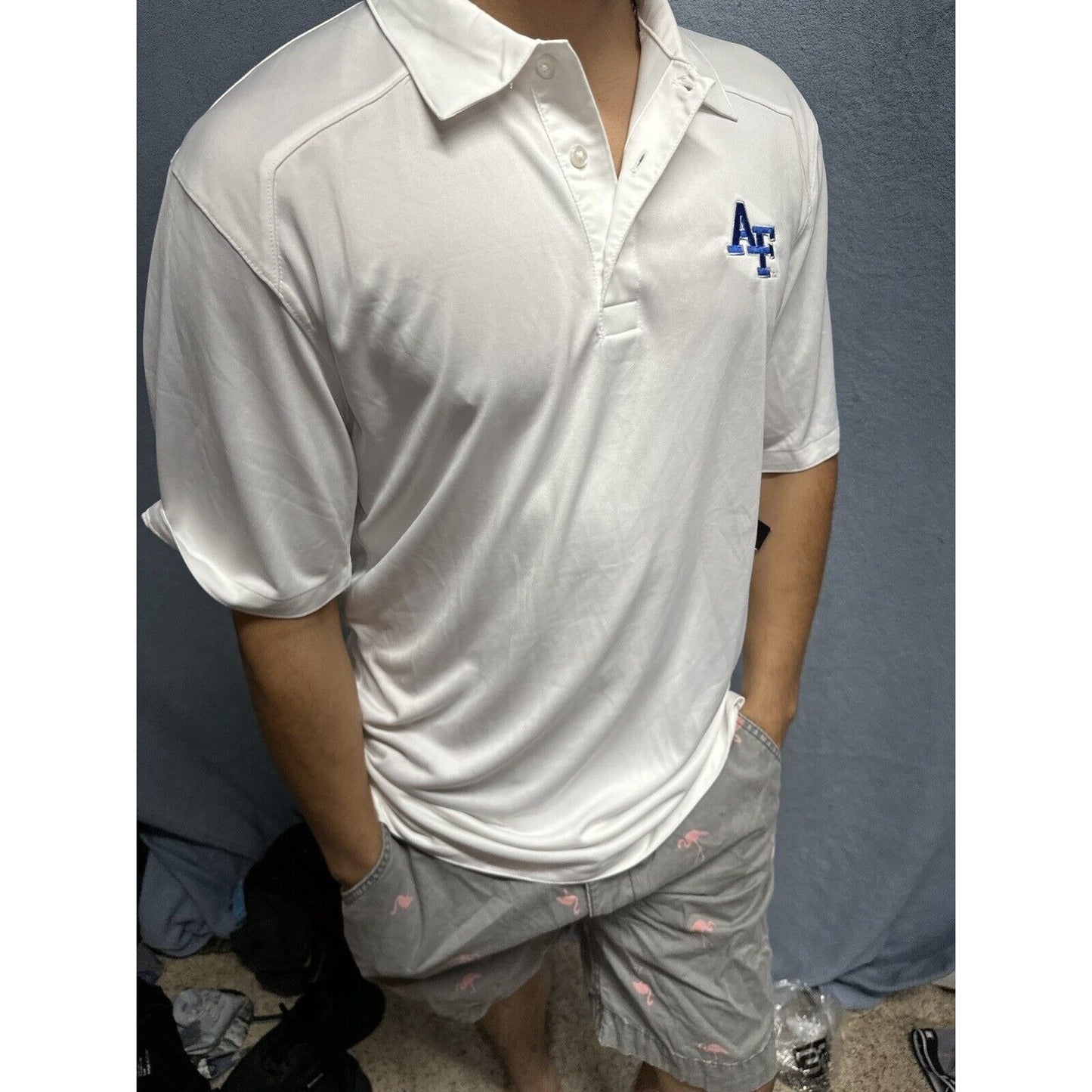 Men’s Small White Air Force Polo Shirt USAFa Air Force Academy