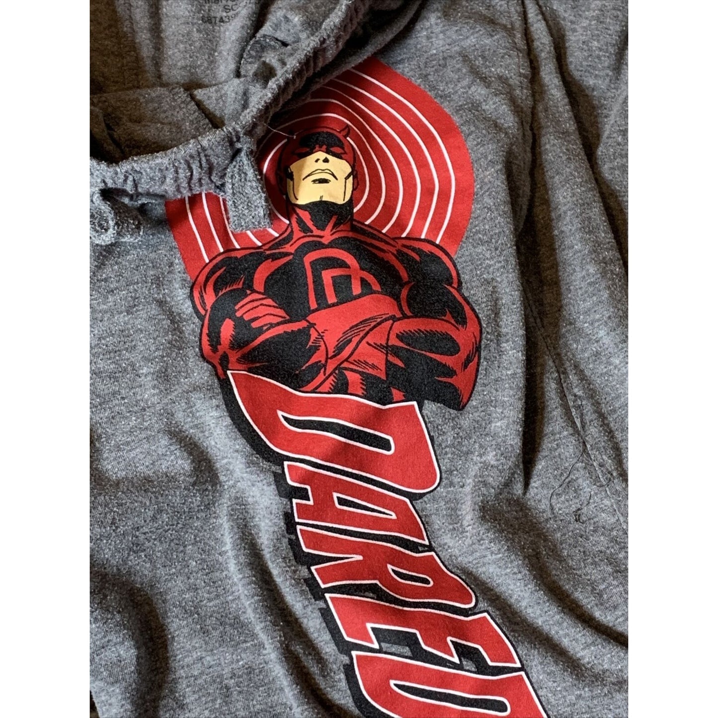 Mens Womens NEW Marvel Daredevil Gray Pajama Lounge Sleep Pants Size Small