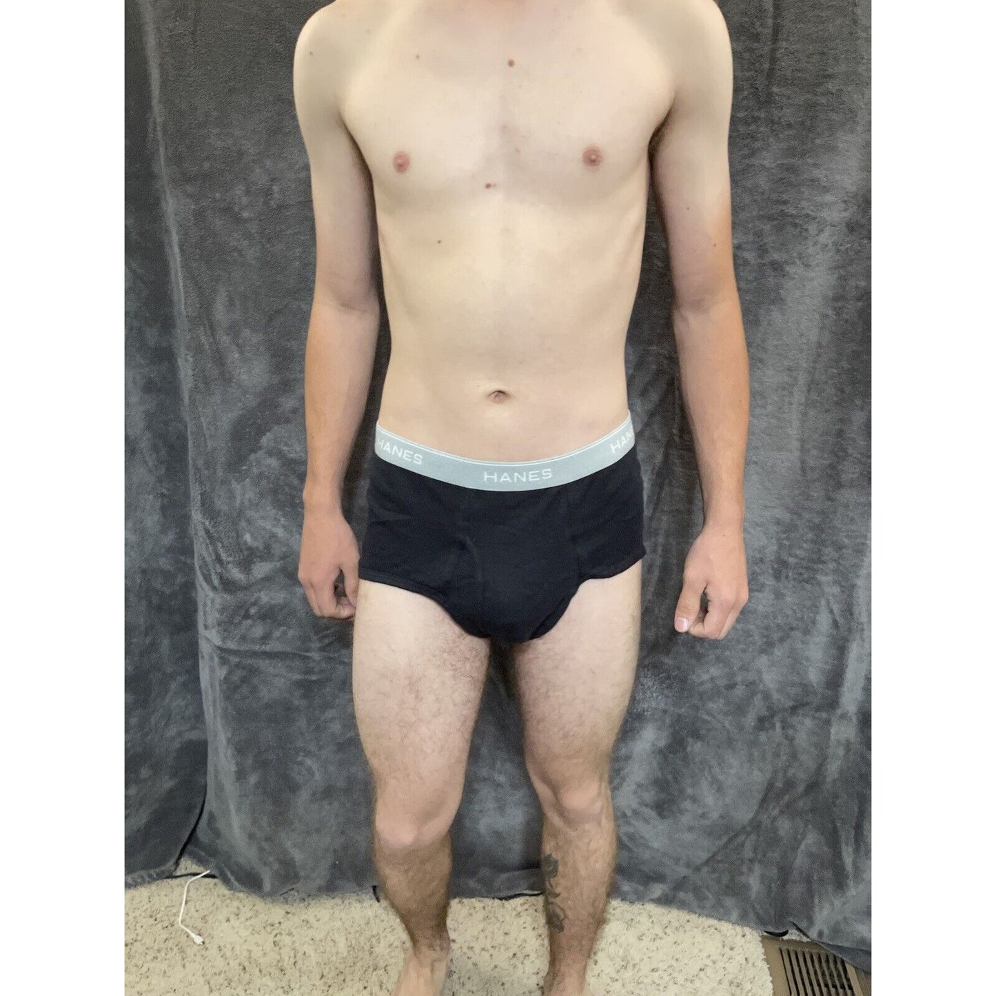 men's black hanes comfort flex large brief