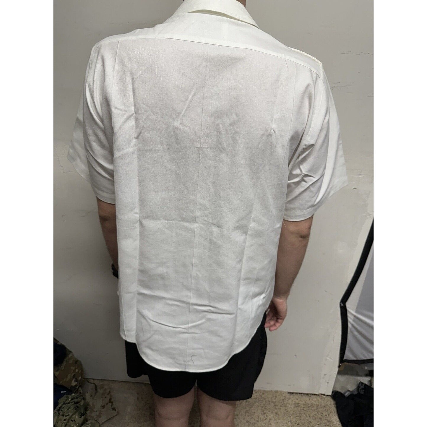 Army Men’s 16c Short Sleeve Button Up White Uniform Shirt