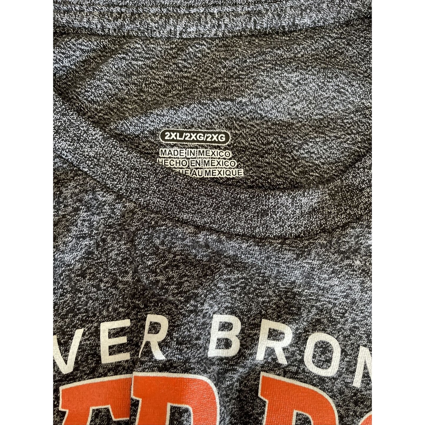 Men's 2XL Gray Denver Broncos Super Bowl 50 Champions