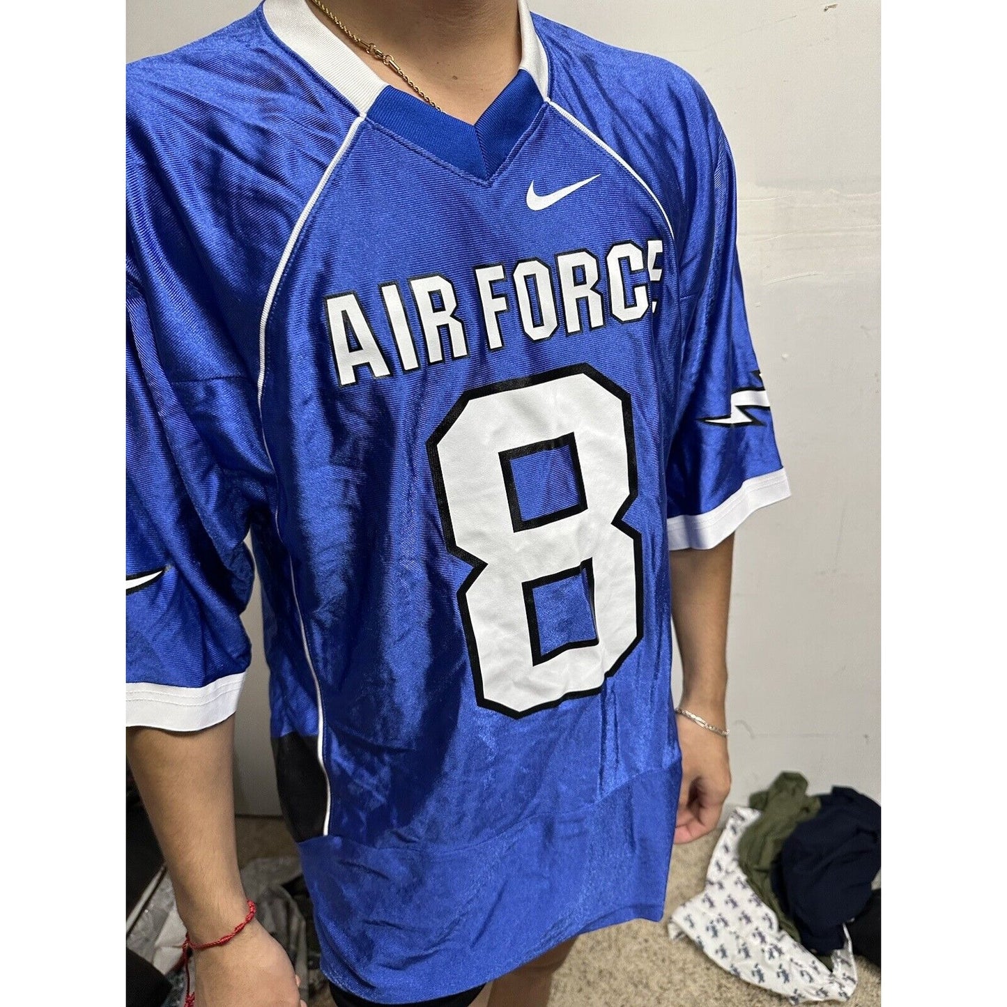 Men’s Air Force Falcons Team Nike Football Jersey Number 8 Medium