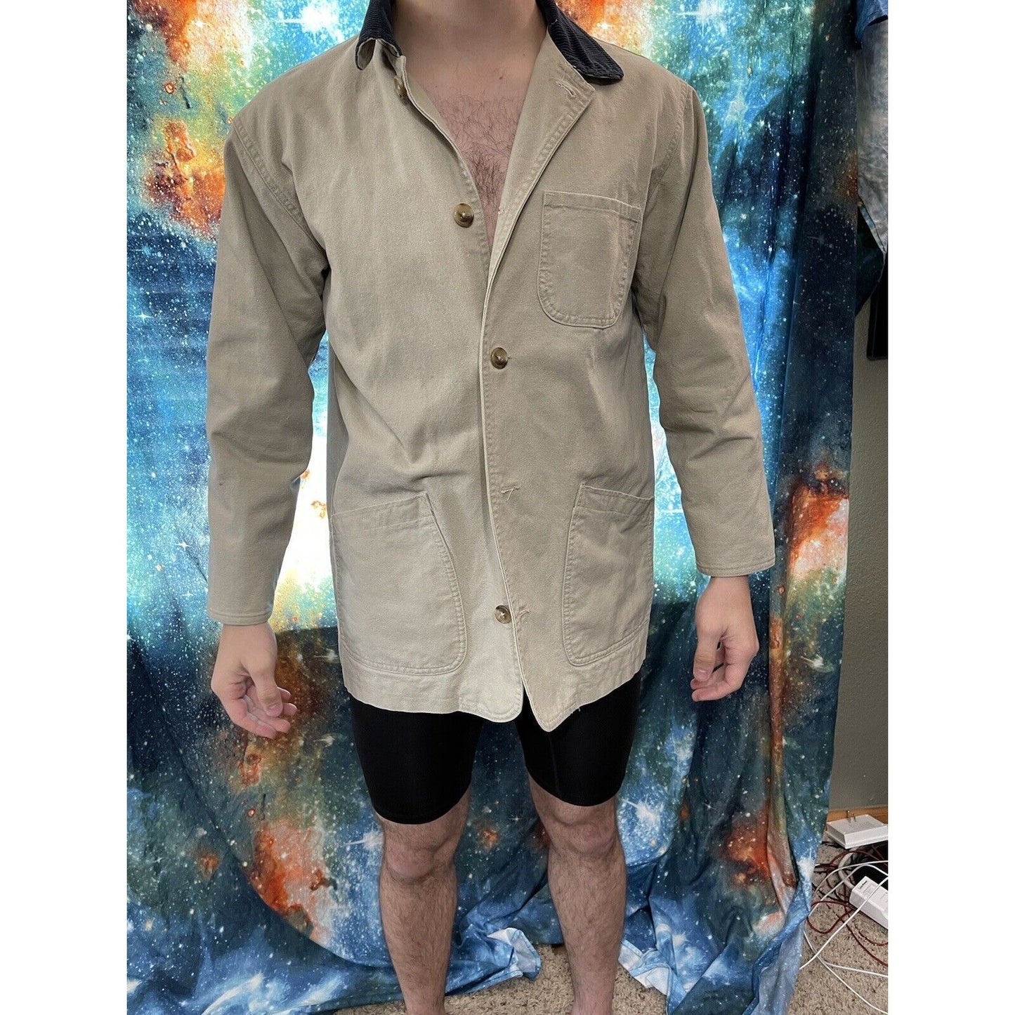 Land's End Direct Merchant Tan Button up jacket