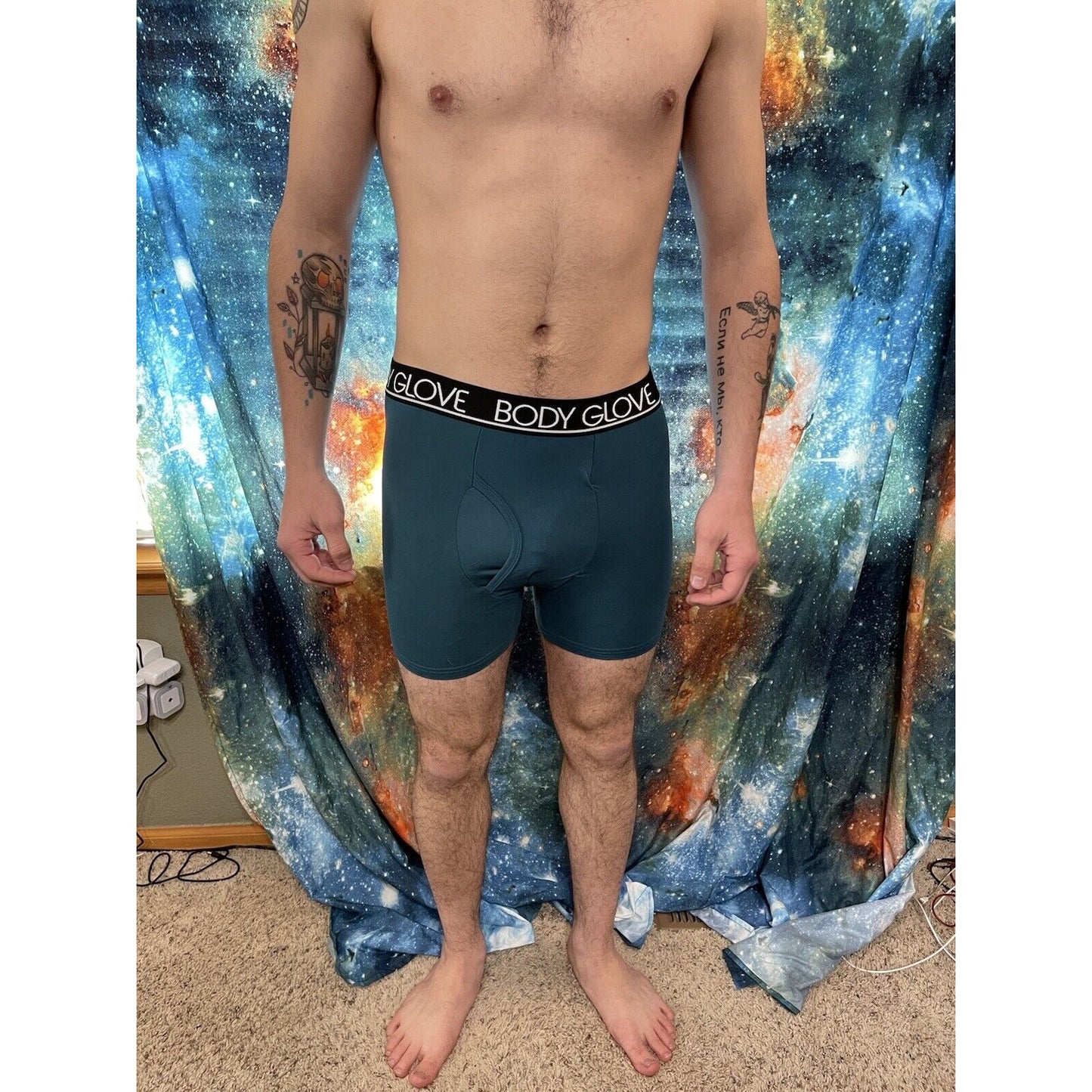 men's Large body glove green compression shorts new and unworn