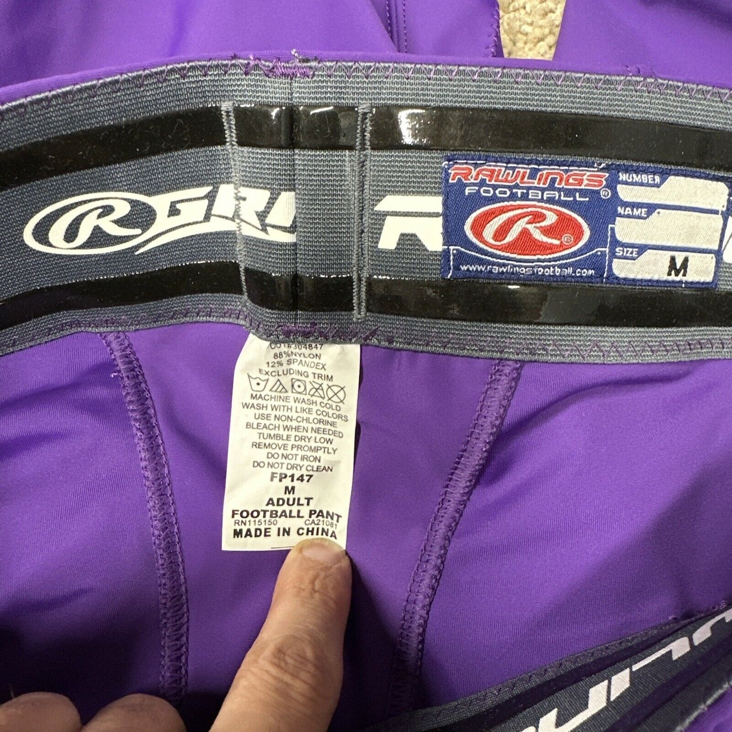 Men’s Rawlings Football Pants Medium Purple