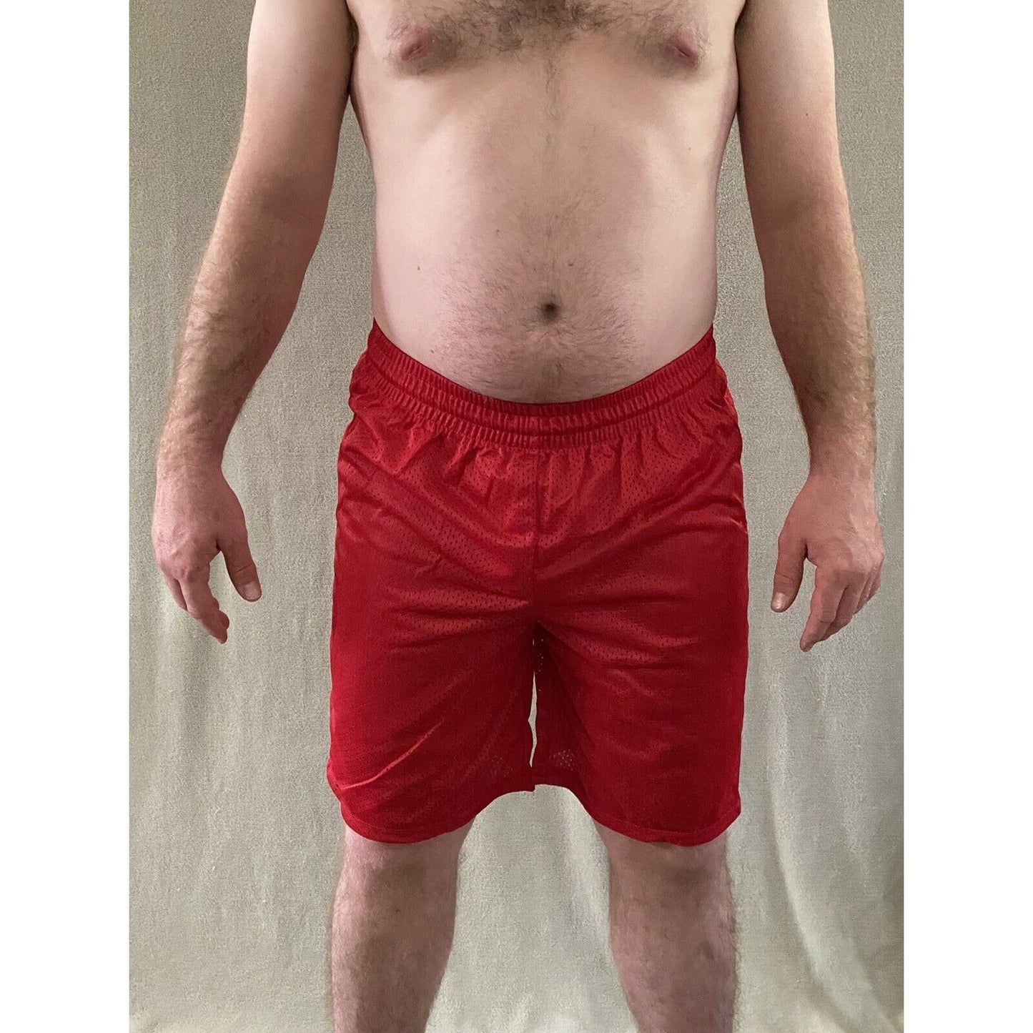 Soffe Intensity Athletic IA Men’s M Scarlet Red Basketball Training Mesh Shorts