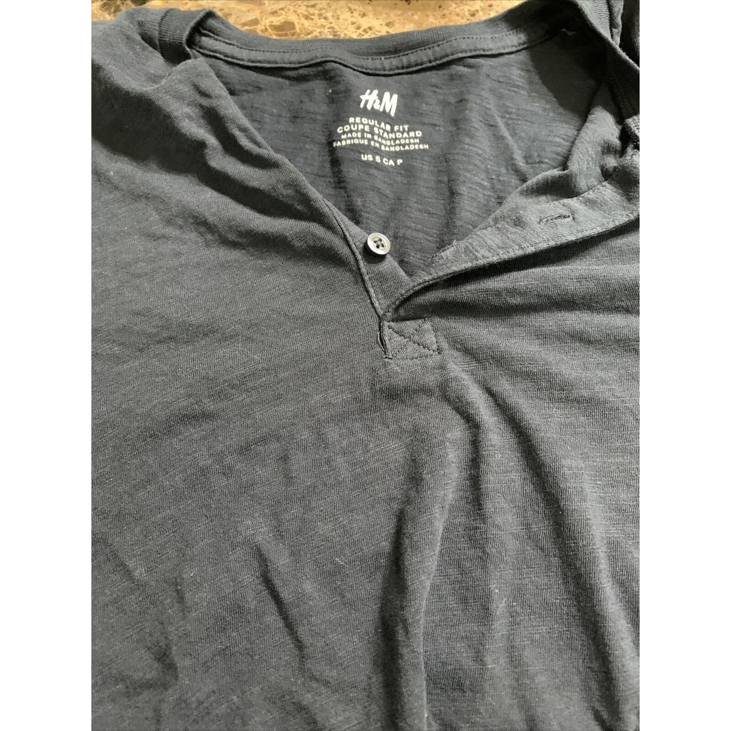 Men’s H&M Small Black Regular Fit Coupe Standard Shirt