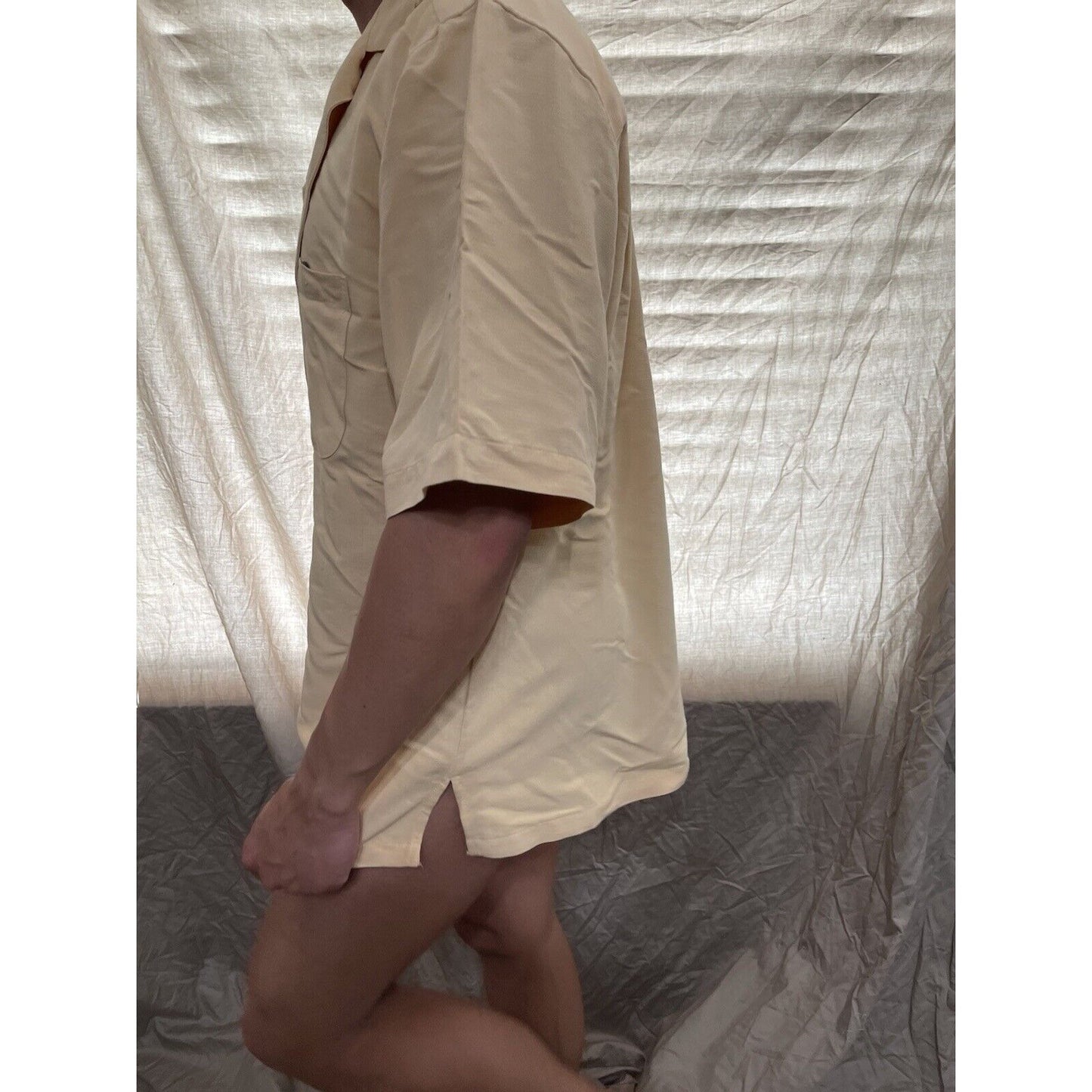 men's peach joe marlin original outfitters large button up shirt