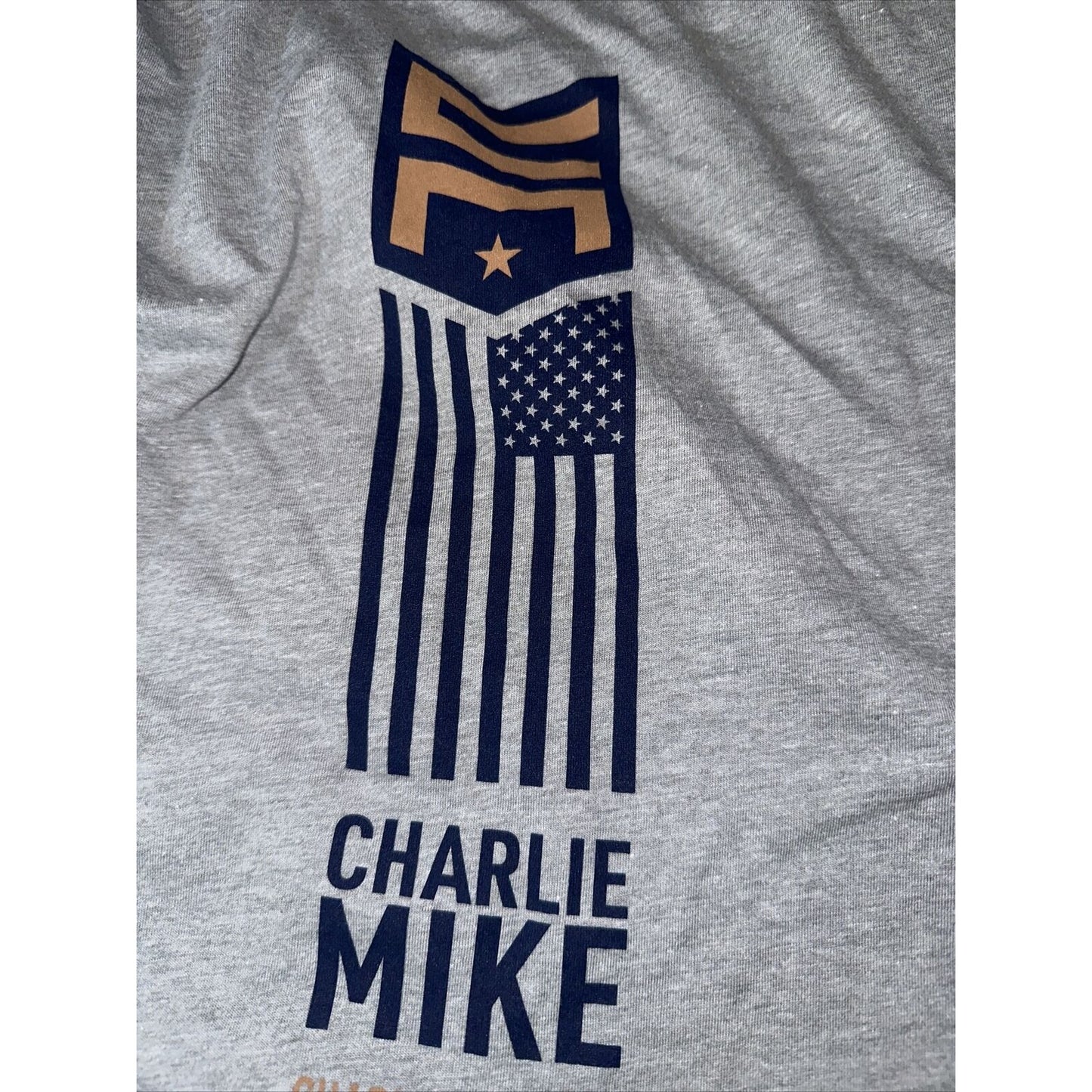 Men’s Gray Next Level XXL Charlie Mike Air Force Tshirt