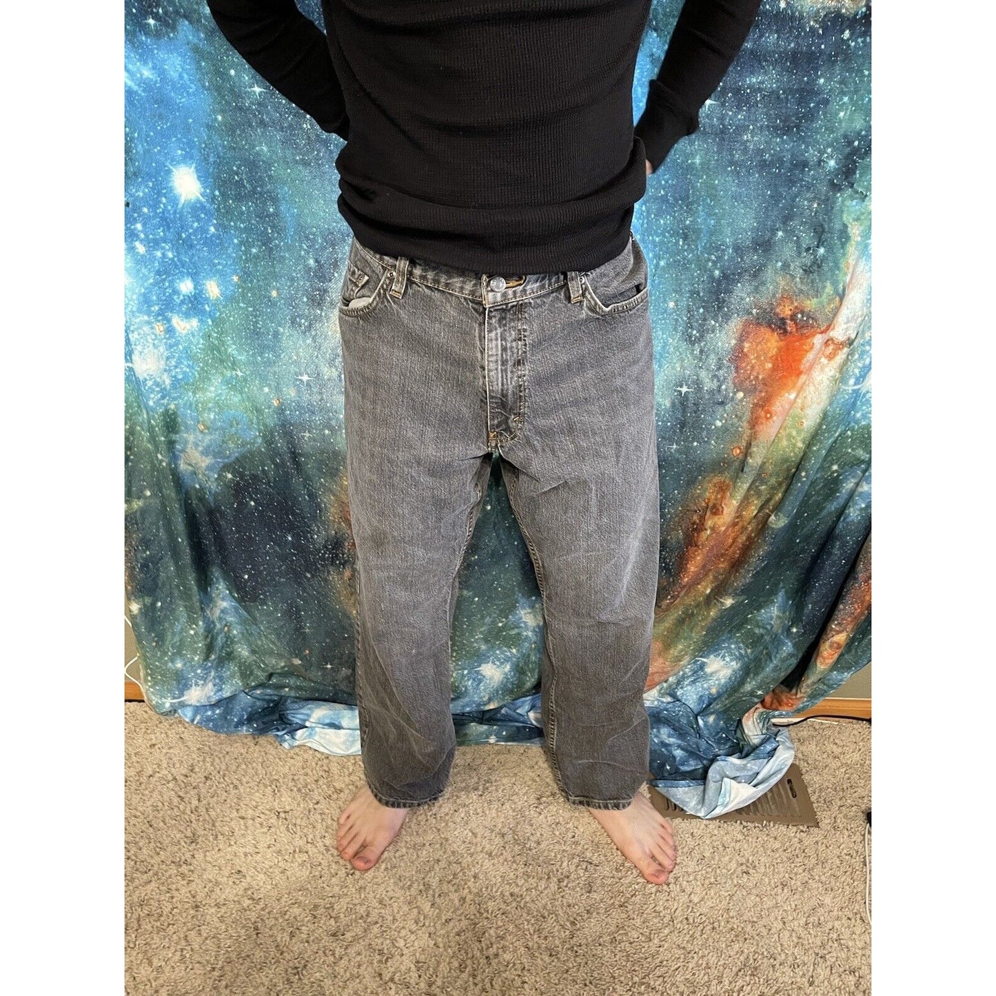 Men’s faded black Eddie Bauer original straight fit 38 x 30