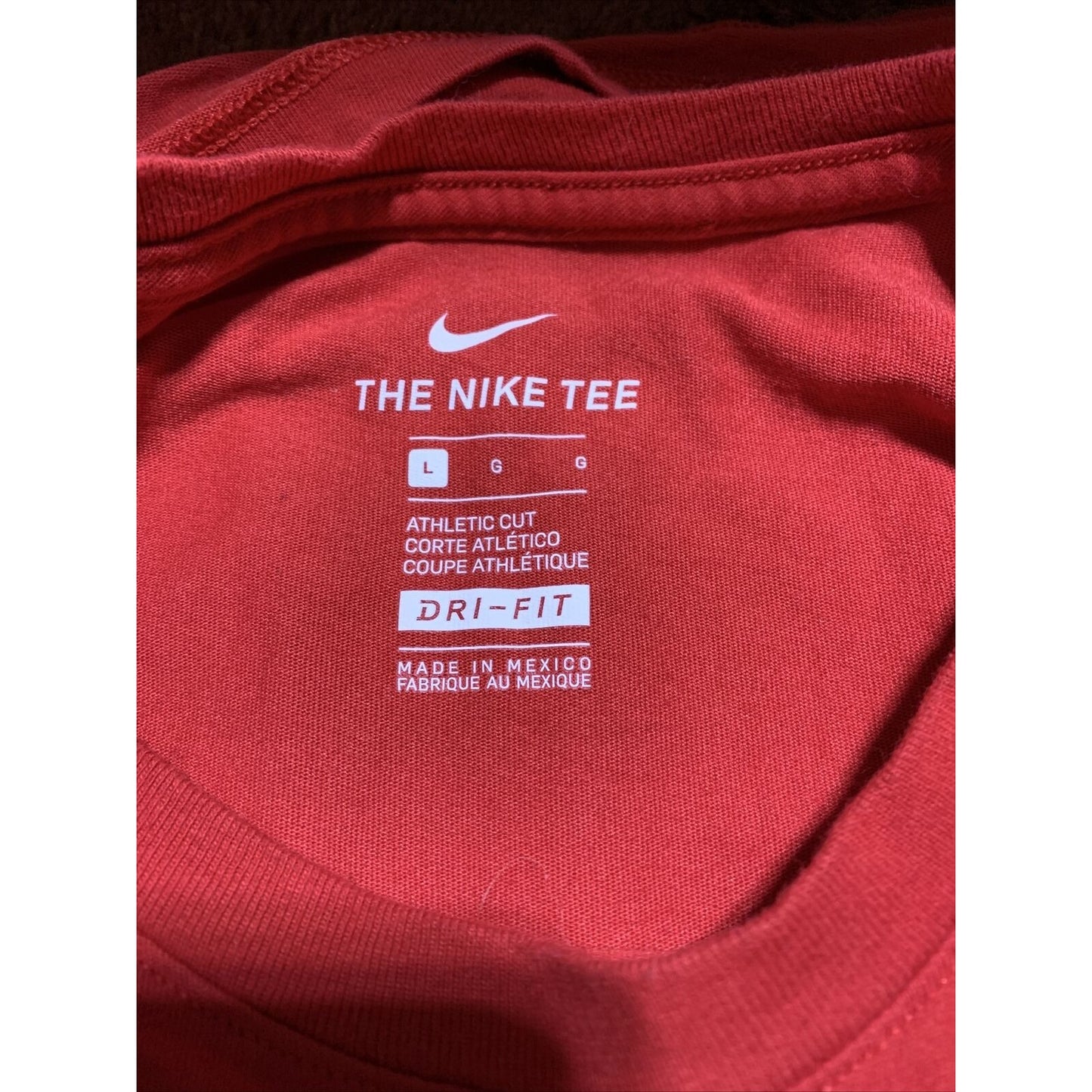 Nike " The Nike Tee " Red/Heather Red Ohio State Buckeyes Short Sleeve Mens LG