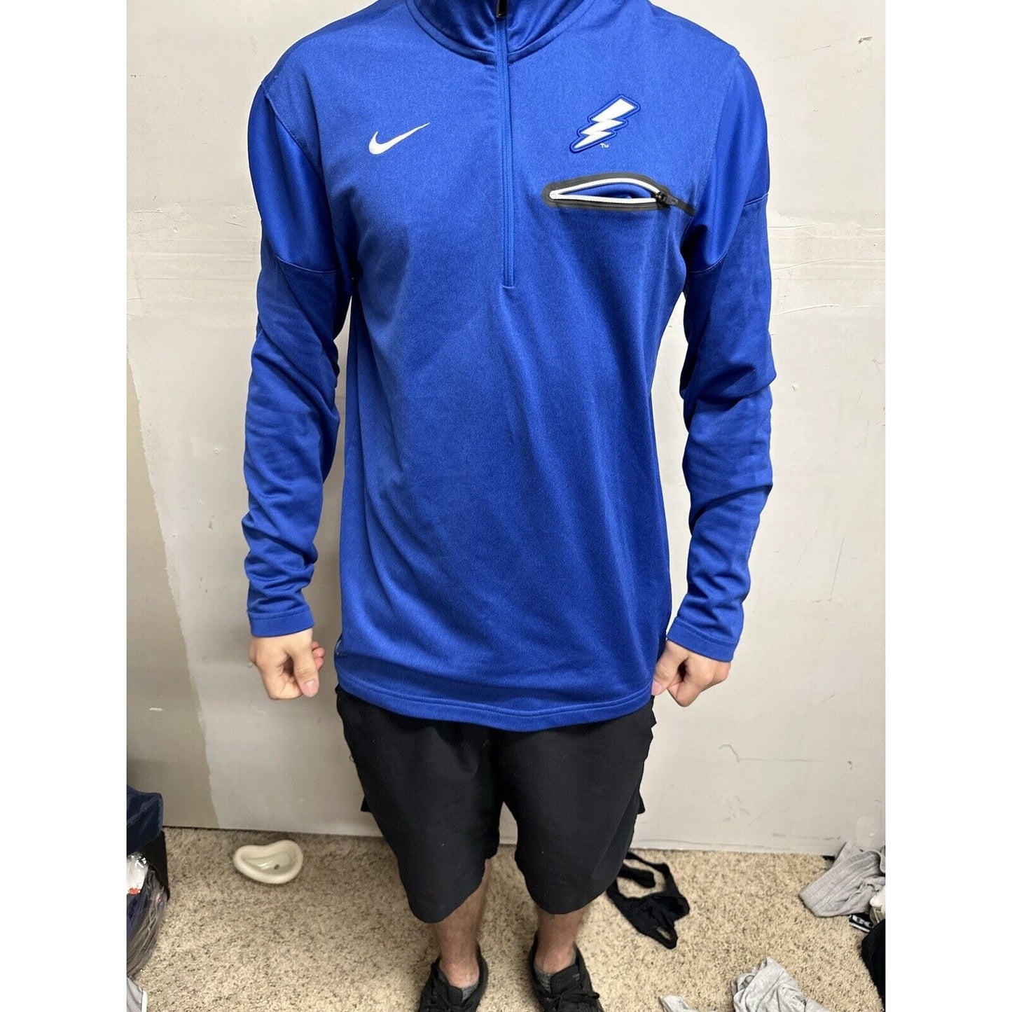 Men’s Blue Air Force Falcons USAFA Nike 1/4 Zip Pull Over Jacket